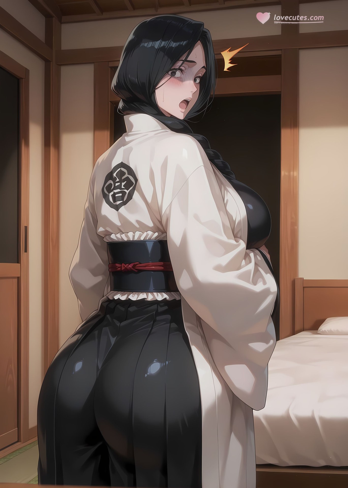 AI Generated Anime Girl - BLEACH 卯之花烈 ボディスーツ 和服 濡れ感 レビューギャラリー 403P