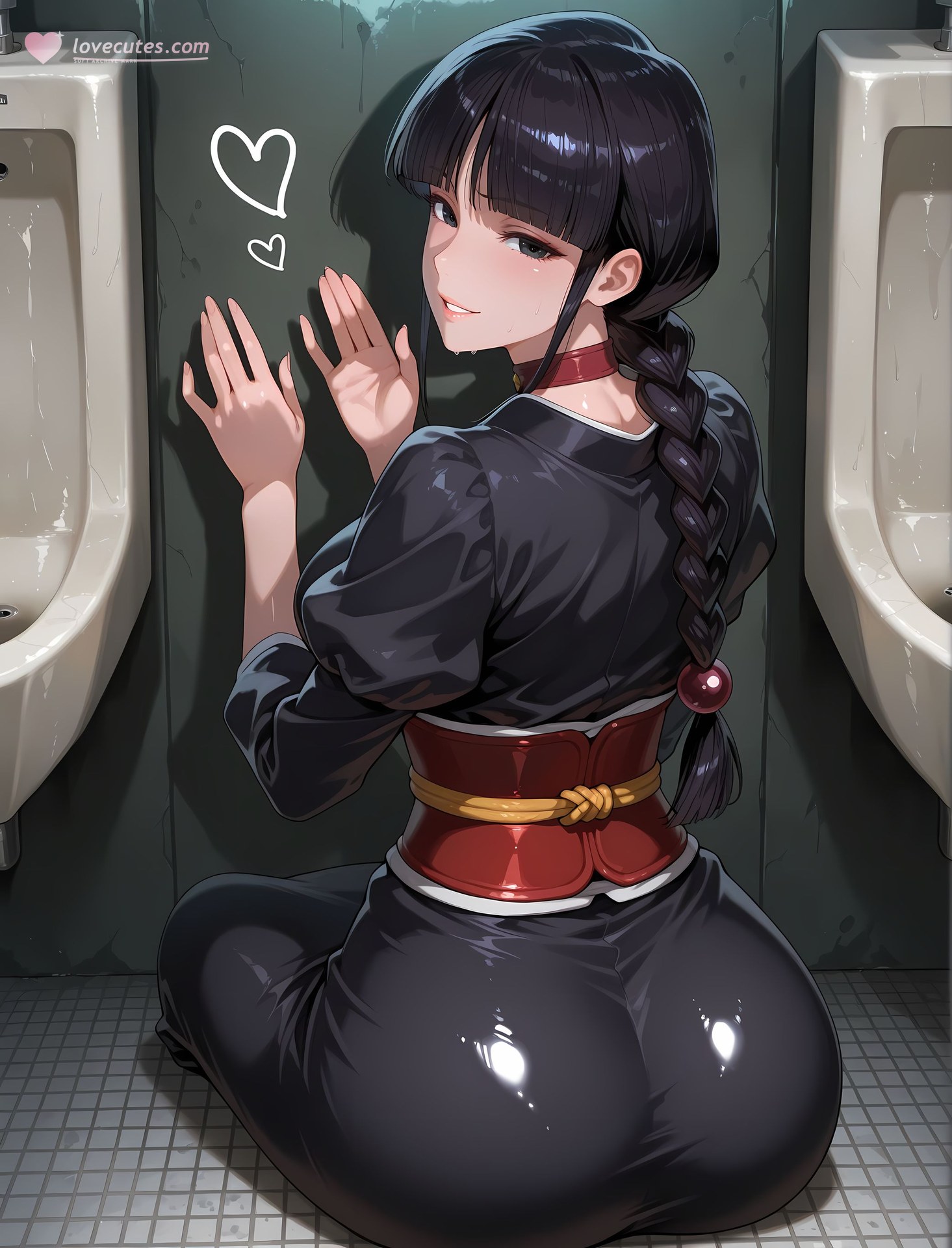 AI Generated Anime Girl - Bleach Nemu Kurotsuchi đồ bó sát phòng tắm phong cách ướt bộ sưu tập AI 262P