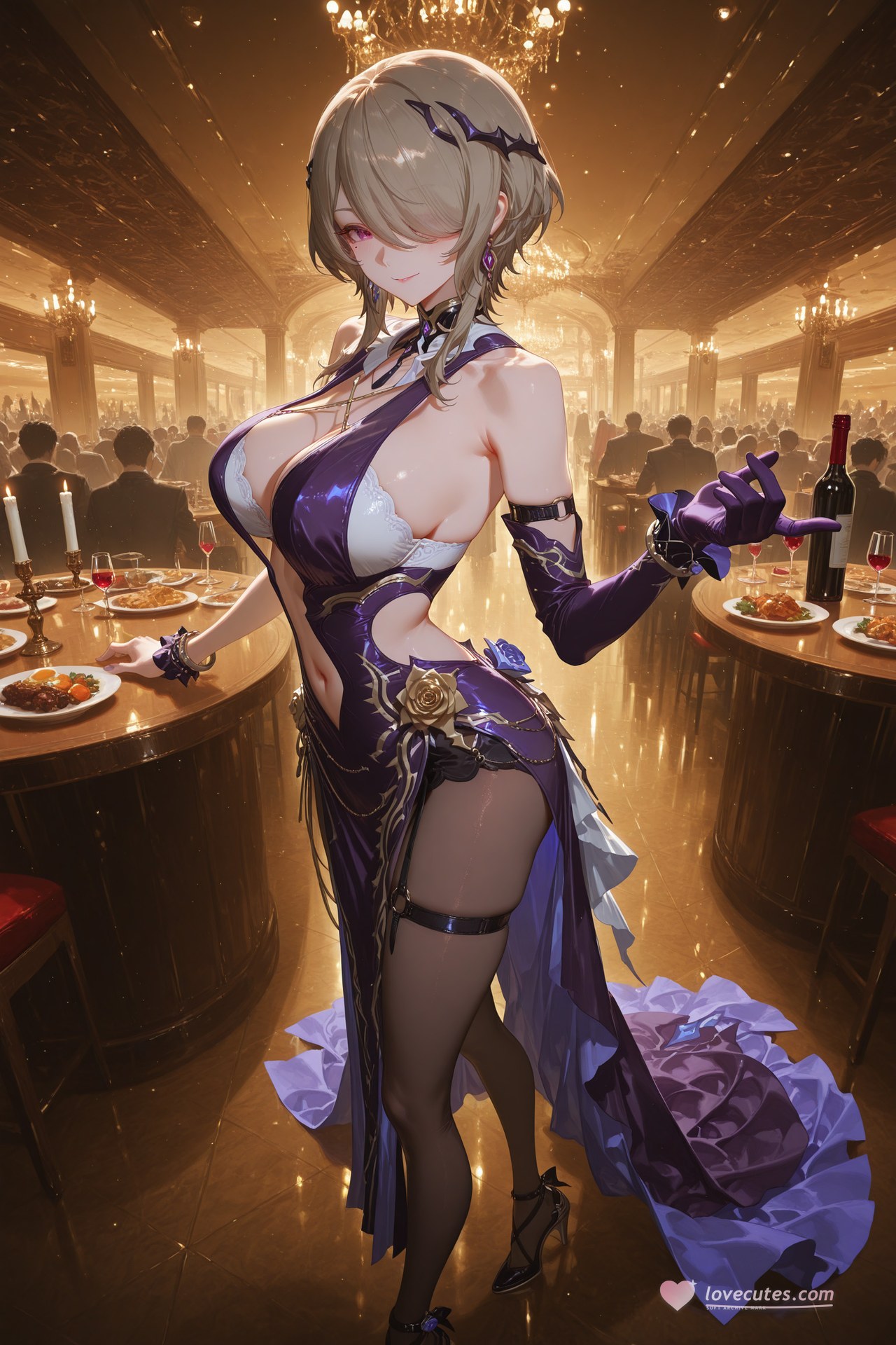 AI Porn - JiongBaotai 黒ストッキング レースランジェリー ボディスーツ 濡れ感 AI画像ギャラリー 84P