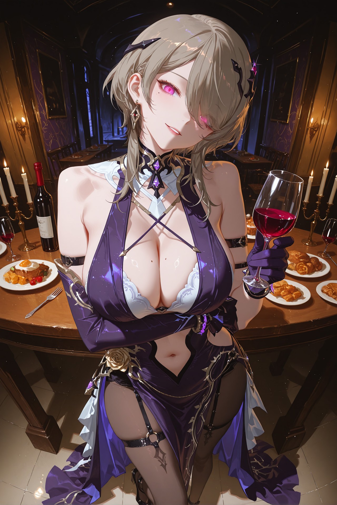 AI Porn - JiongBaotai 黒ストッキング レースランジェリー ボディスーツ 濡れ感 AI画像ギャラリー 84P