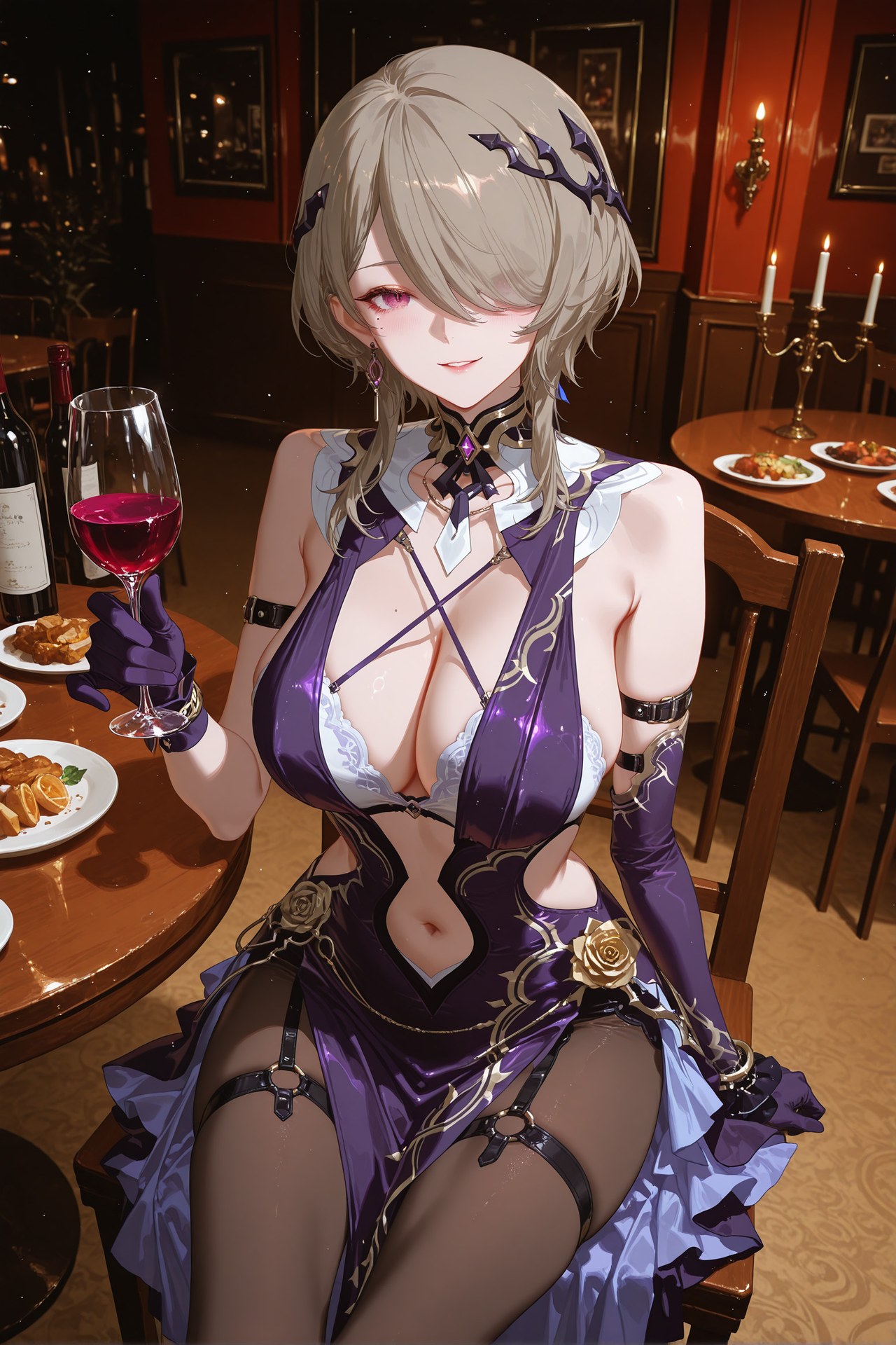 AI Porn - JiongBaotai 黒ストッキング レースランジェリー ボディスーツ 濡れ感 AI画像ギャラリー 84P