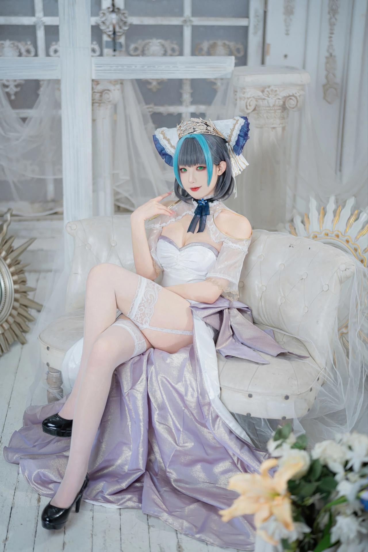 [Cosplay] Fengjiangjiang v bộ ảnh cosplay, white stockings, leg-focused poses 18P