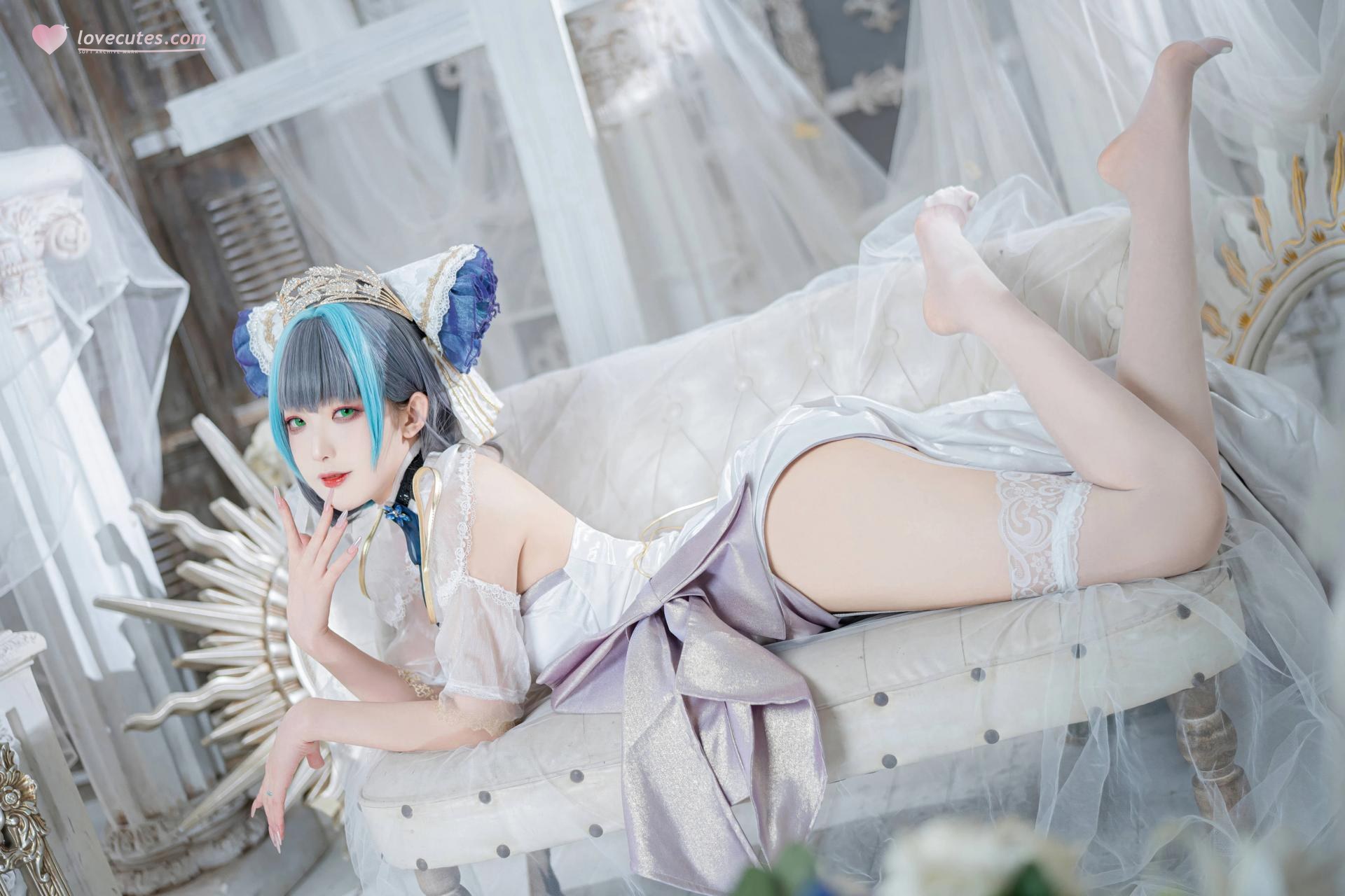 [Cosplay] Fengjiangjiang v bộ ảnh cosplay, white stockings, leg-focused poses 18P