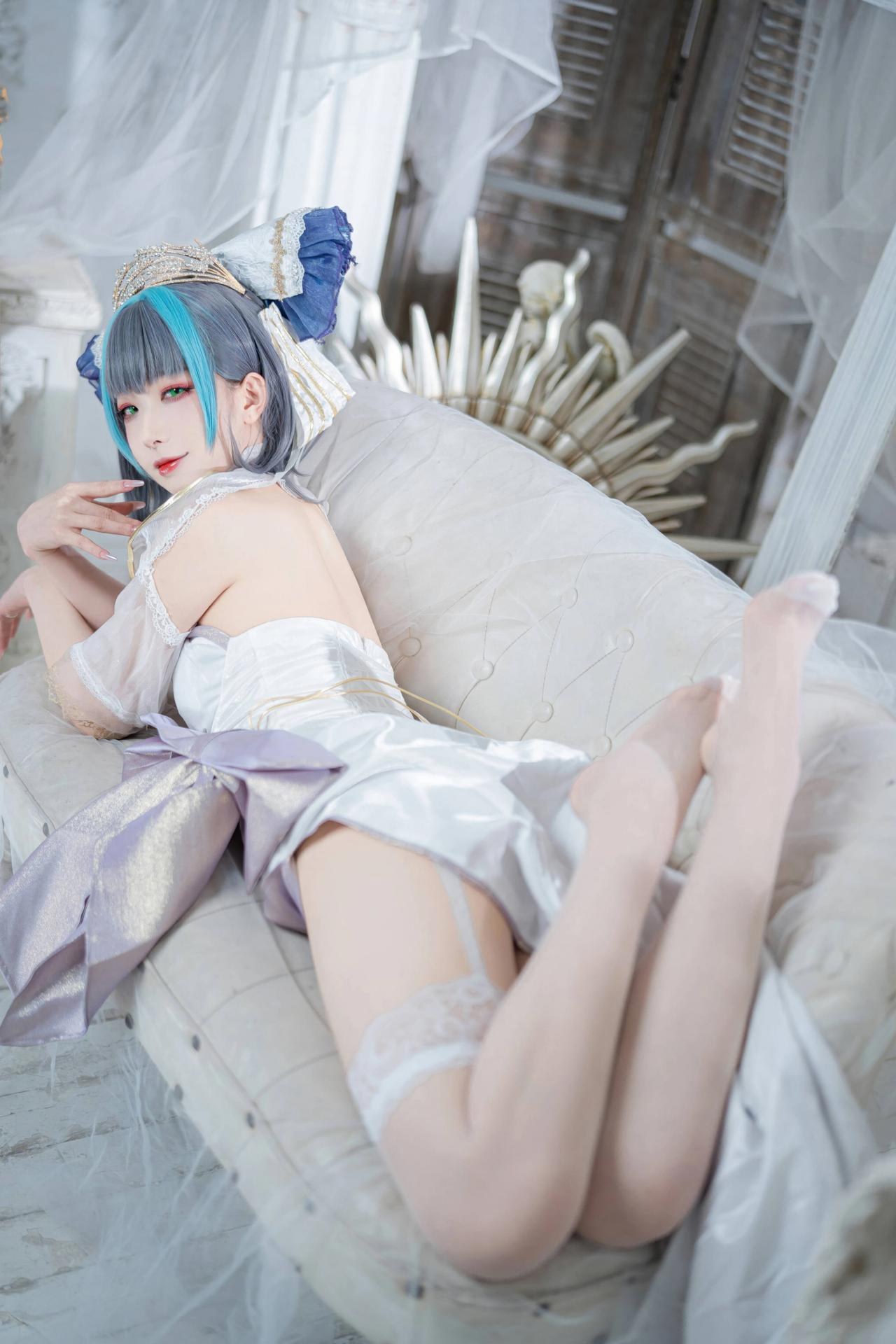 [Cosplay] Fengjiangjiang v bộ ảnh cosplay, white stockings, leg-focused poses 18P