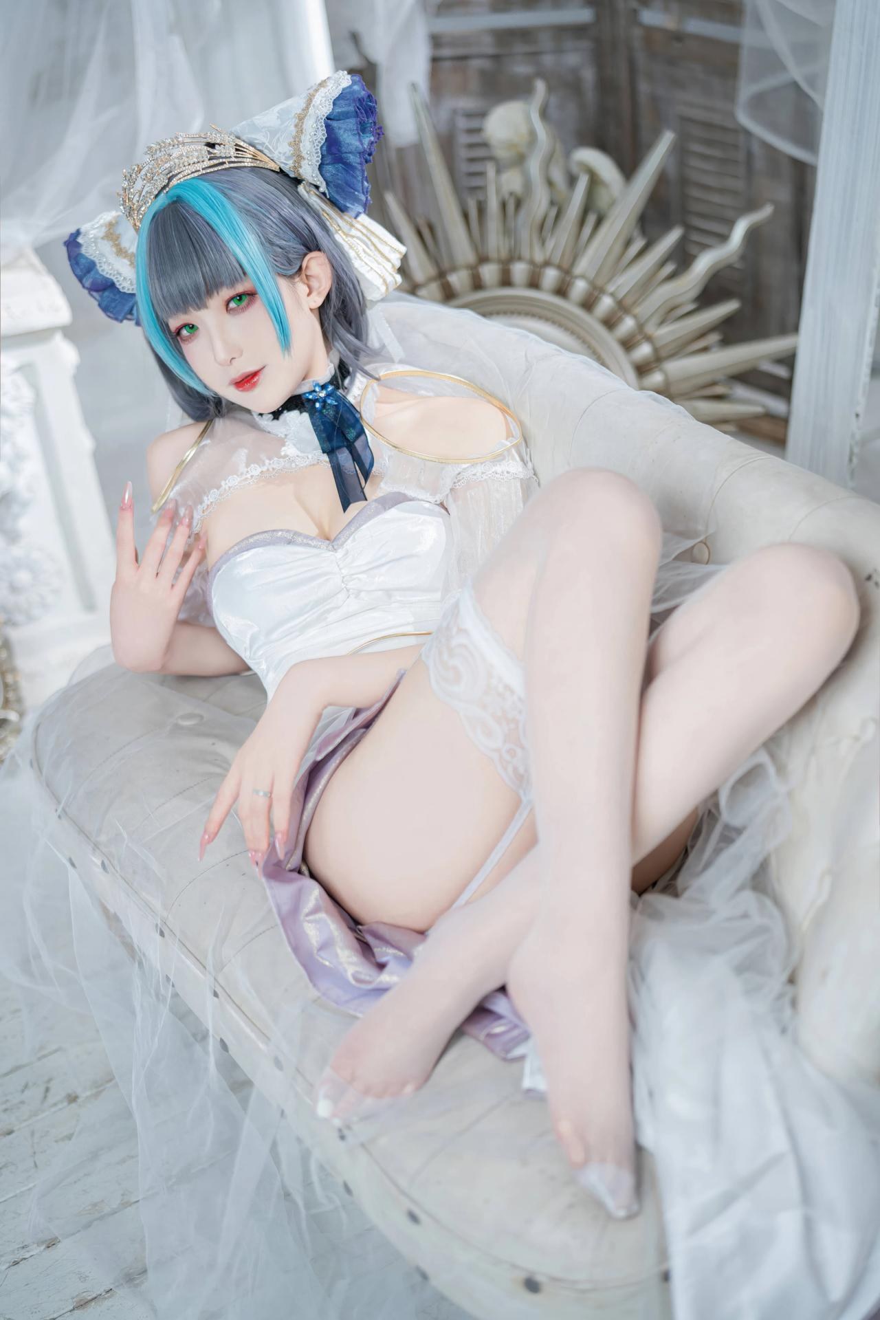 [Cosplay] Fengjiangjiang v bộ ảnh cosplay, white stockings, leg-focused poses 18P