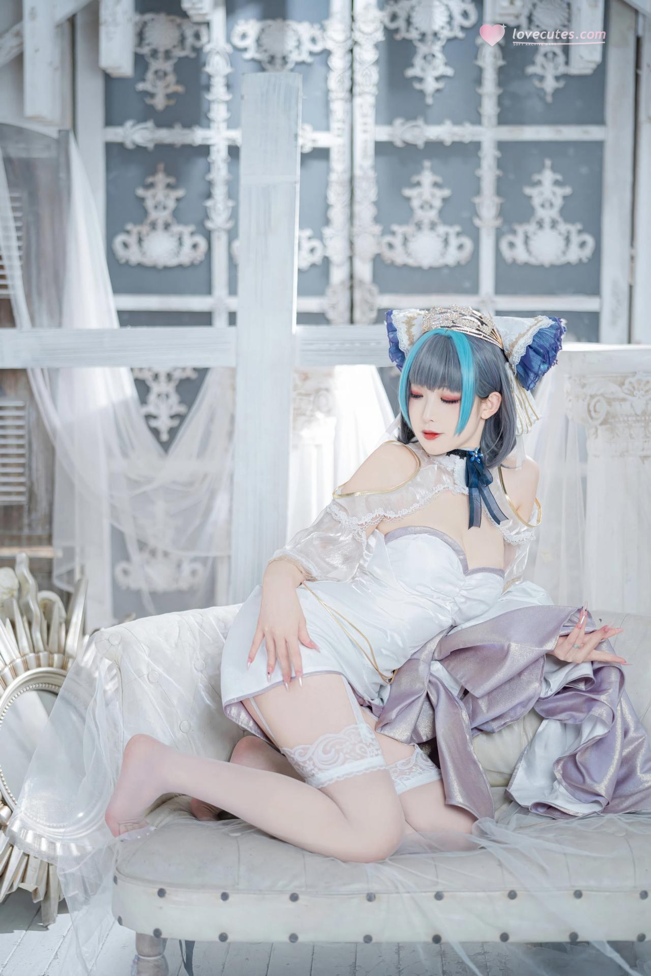 [Cosplay] Fengjiangjiang v bộ ảnh cosplay, white stockings, leg-focused poses 18P
