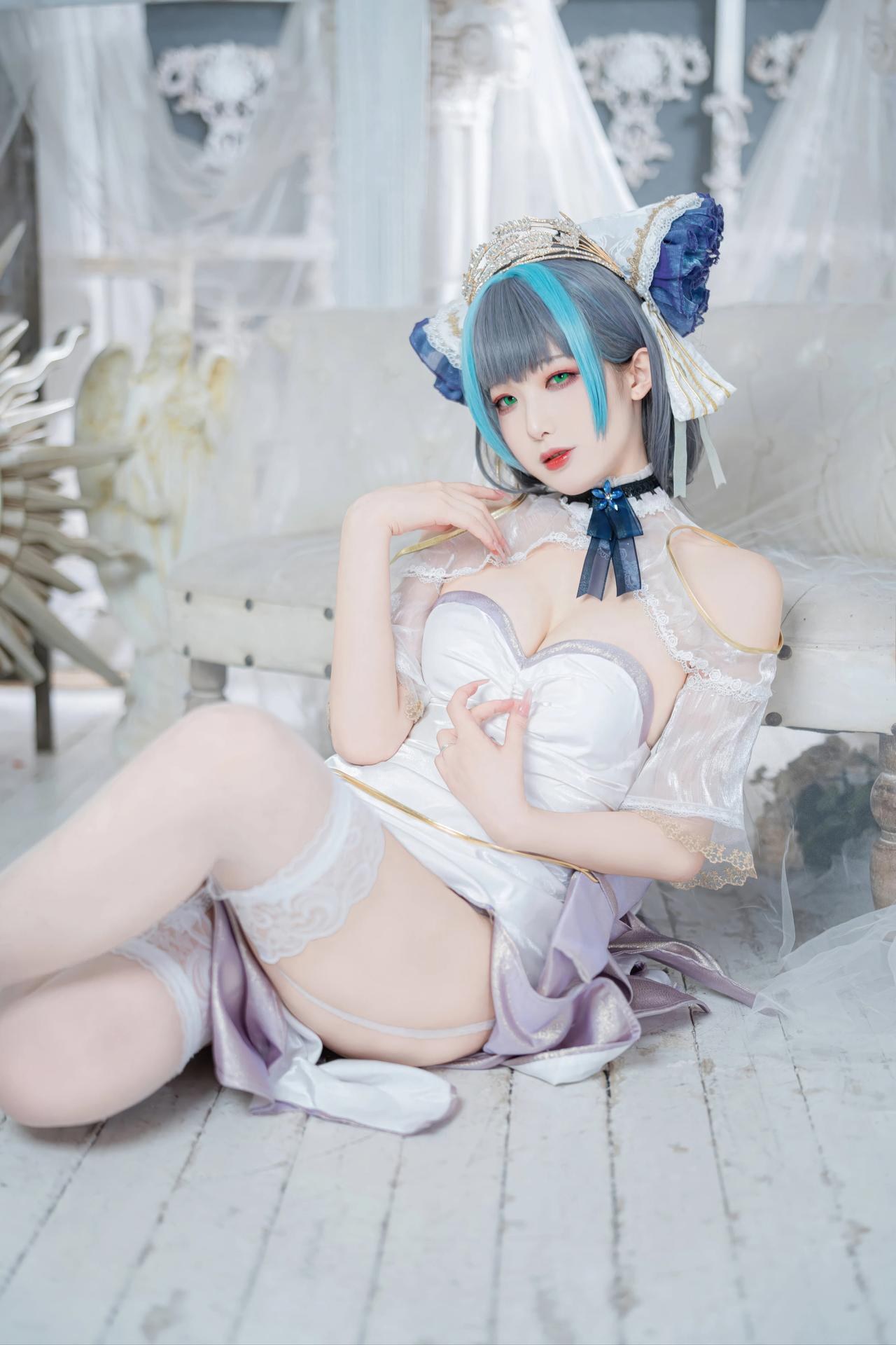 [Cosplay] Fengjiangjiang v bộ ảnh cosplay, white stockings, leg-focused poses 18P