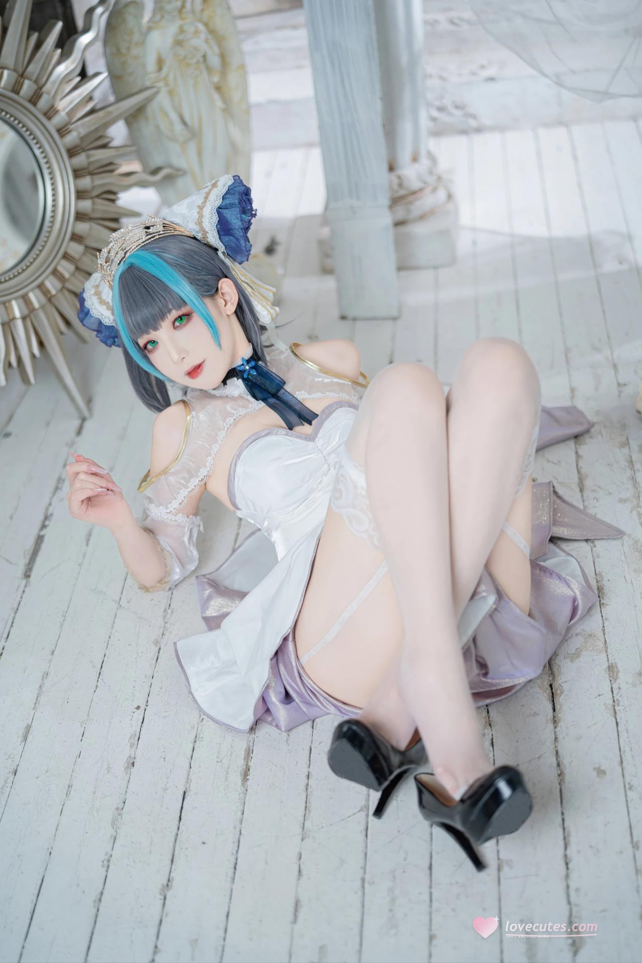 [Cosplay] Fengjiangjiang v bộ ảnh cosplay, white stockings, leg-focused poses 18P