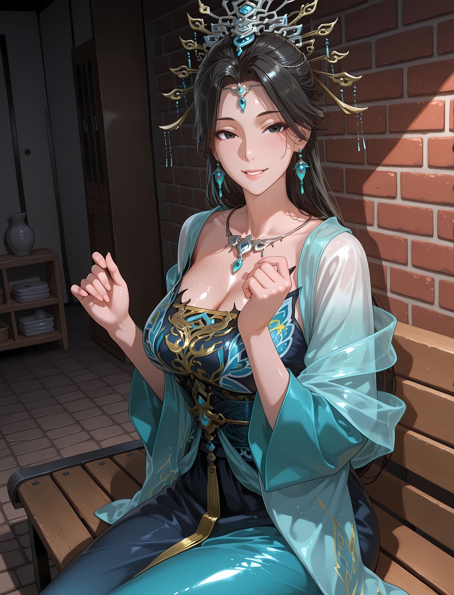 AI Porn - 國漫女神 燕傾霏 ボディスーツ 濡れ感 露出ヌード AI画像ギャラリー 216P