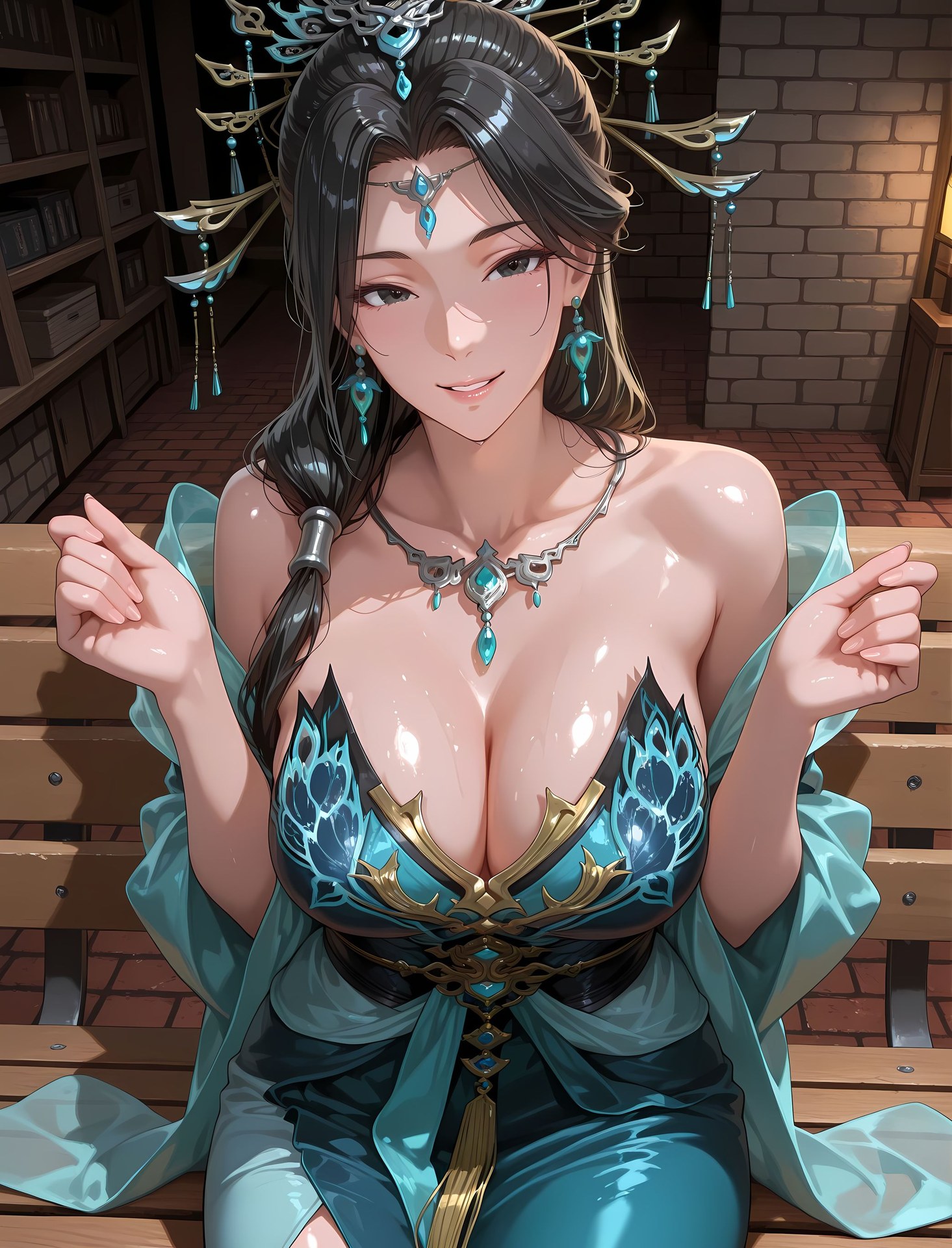 AI Porn - 國漫女神 燕傾霏 ボディスーツ 濡れ感 露出ヌード AI画像ギャラリー 216P