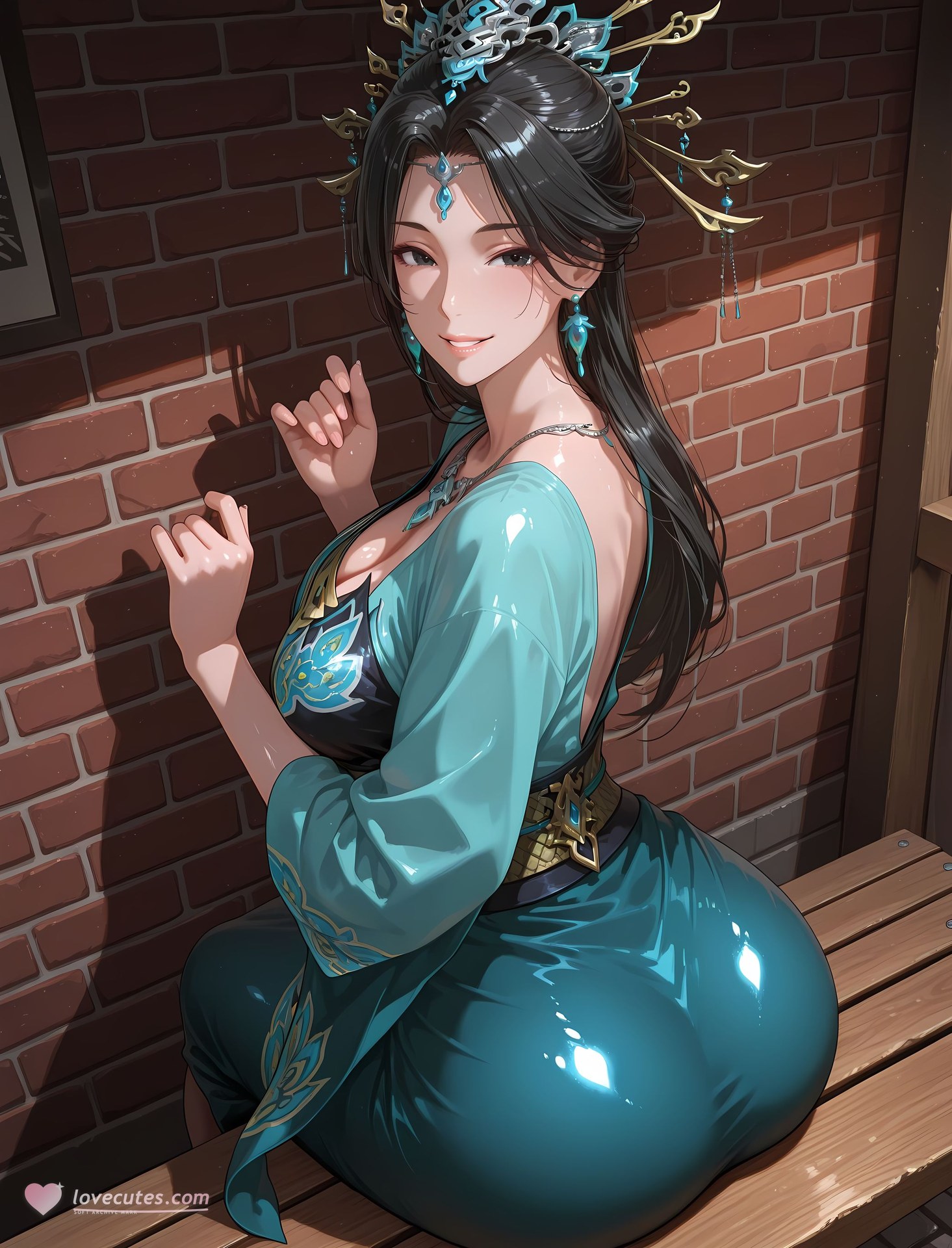 AI Porn - 國漫女神 燕傾霏 ボディスーツ 濡れ感 露出ヌード AI画像ギャラリー 216P