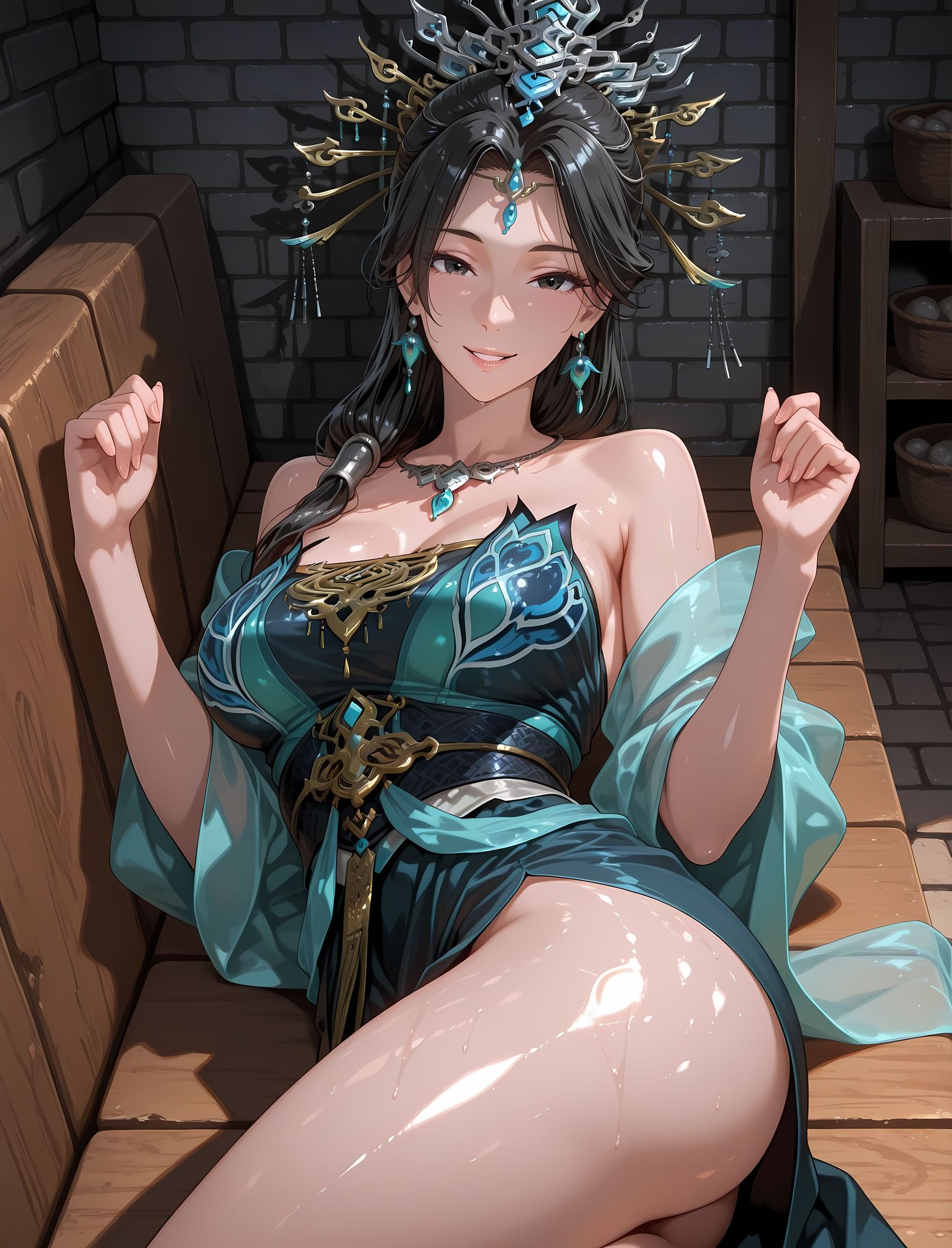 AI Porn - 國漫女神 燕傾霏 ボディスーツ 濡れ感 露出ヌード AI画像ギャラリー 216P