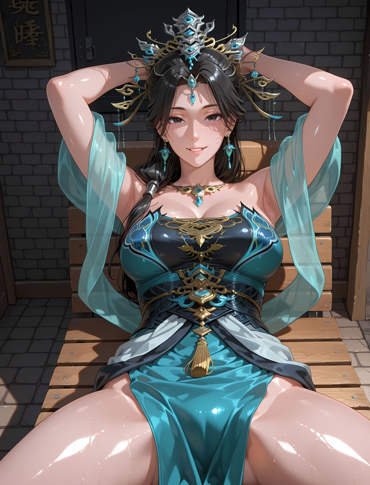 AI Porn - 國漫女神 燕傾霏 ボディスーツ 濡れ感 露出ヌード AI画像ギャラリー 216P