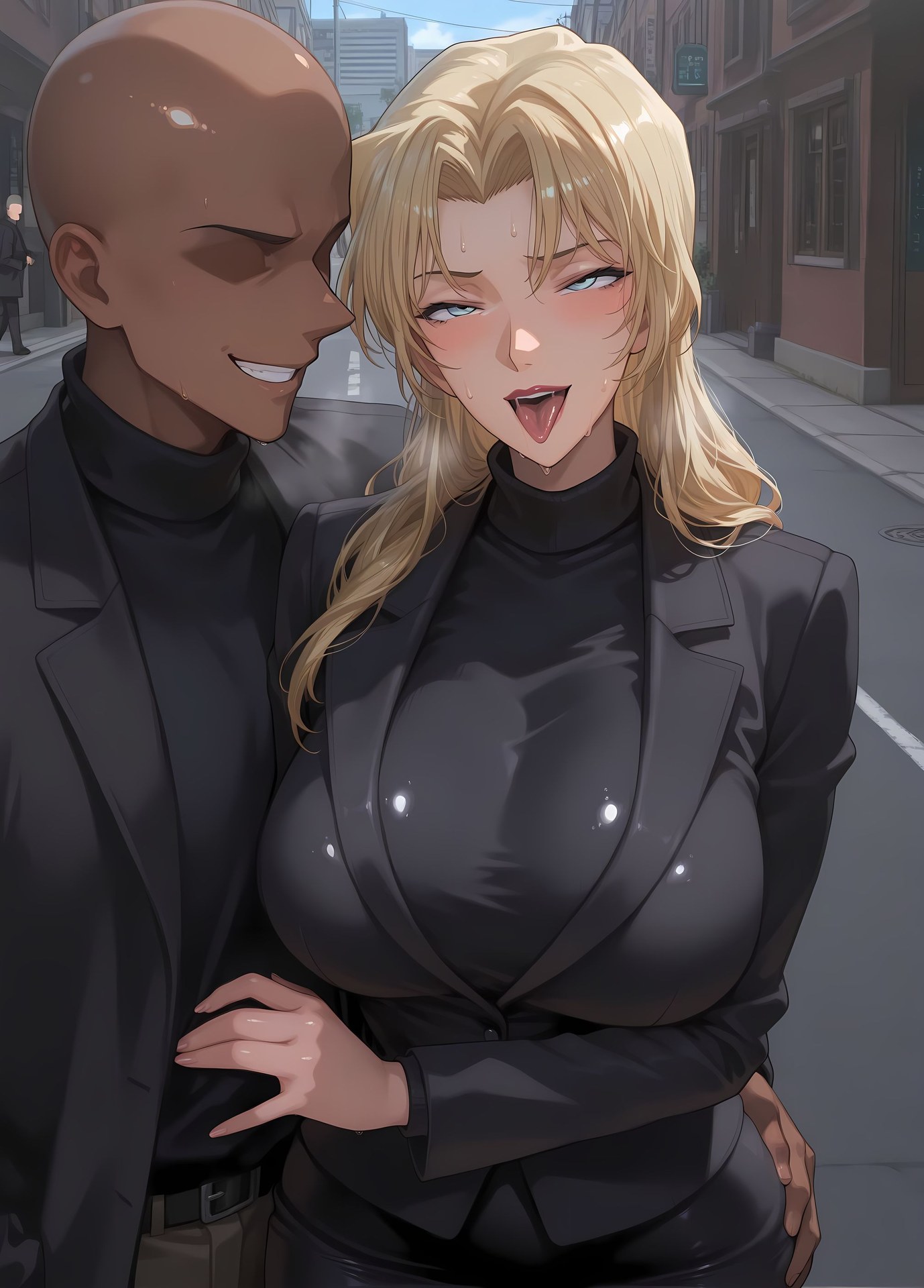 AI Porn - 名探偵コナン ベルモット レースランジェリー ボディスーツ 濡れ感 AI画像ギャラリー 368P