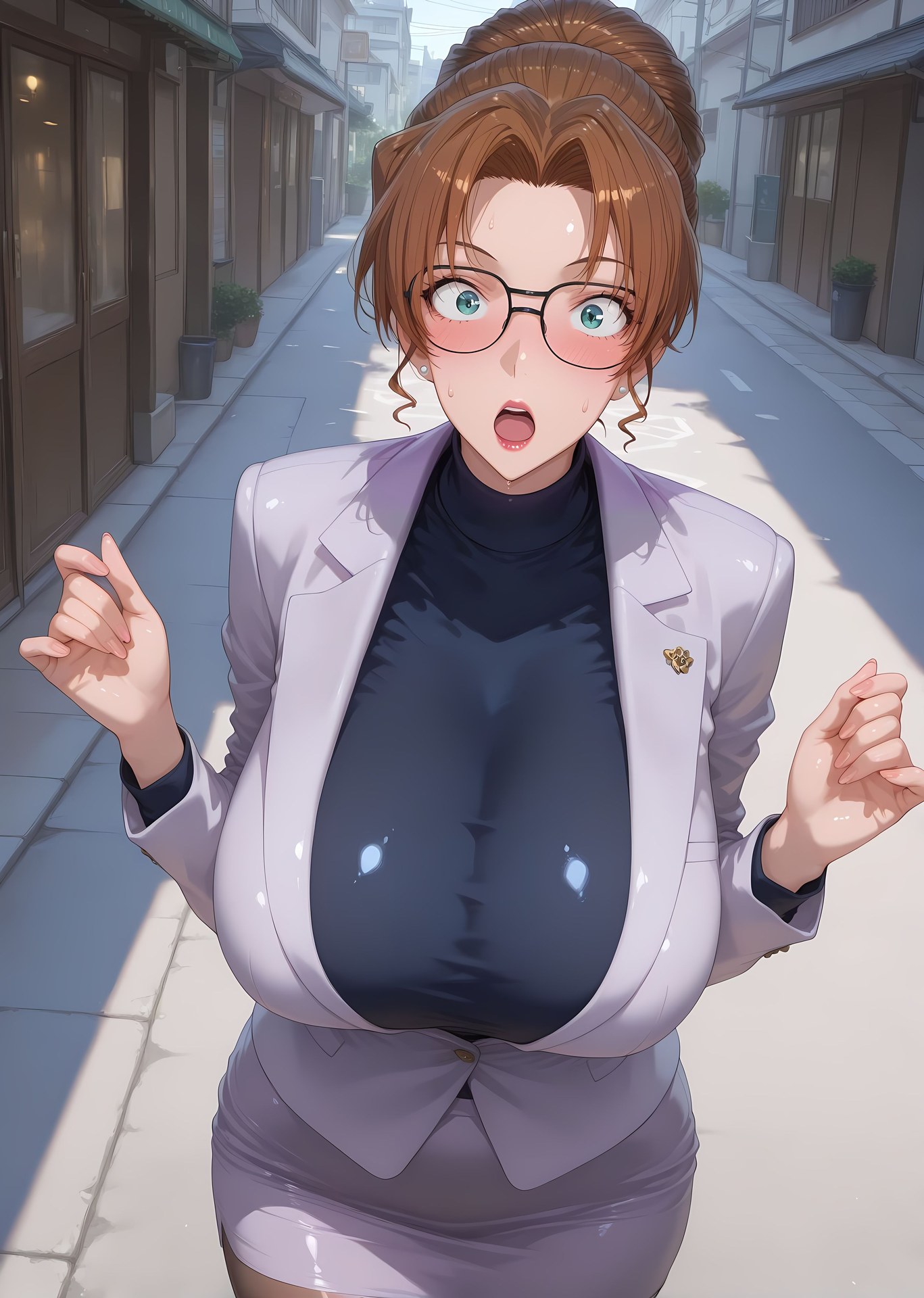 AI Porn - 名探偵コナン 妃英理 黒ストッキング 白ストッキング レースランジェリー AI画像ギャラリー 167P