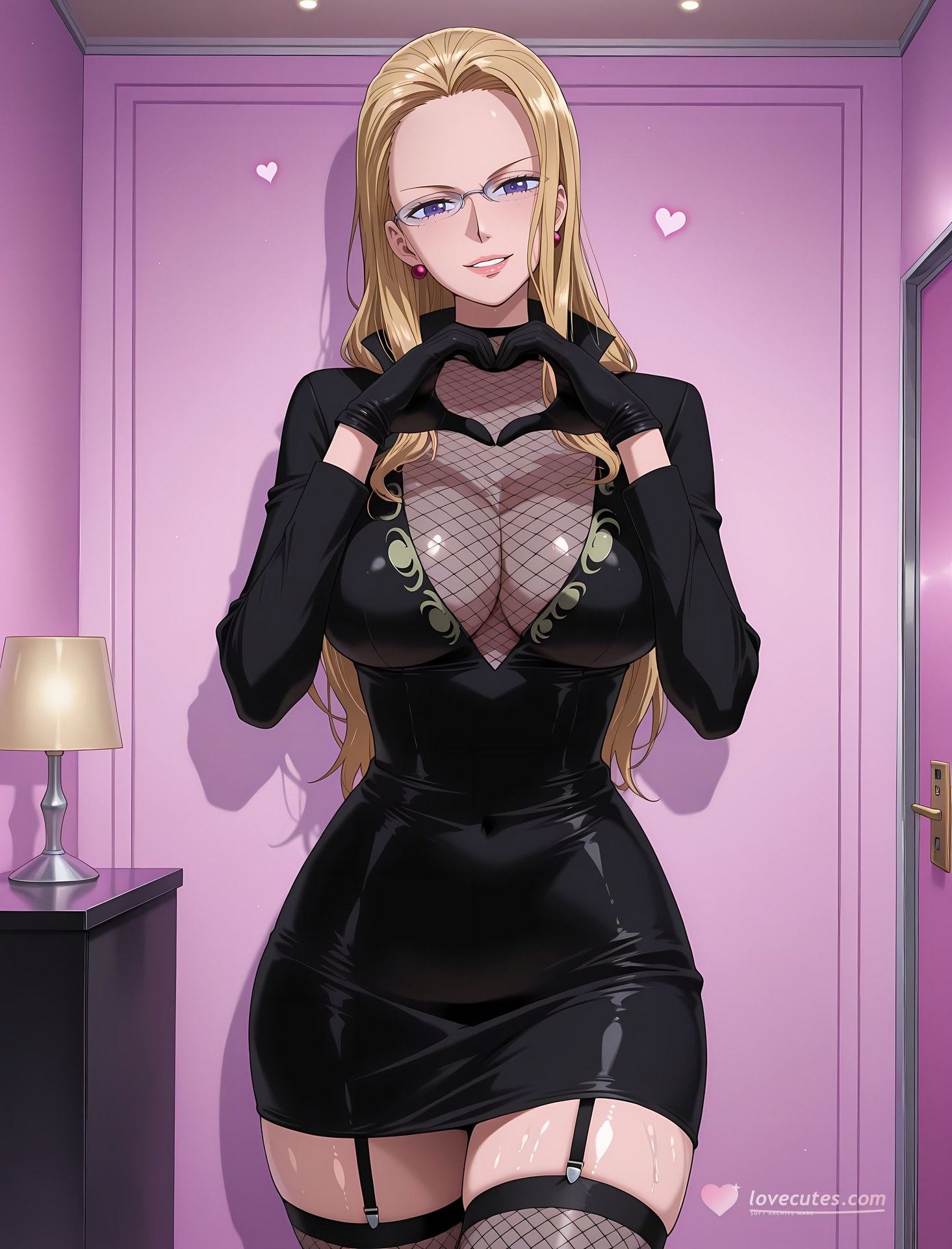 AI Porn - One Piece Kalifa black stockings bodysuit uniform wet-look AI Adult Gallery 189P