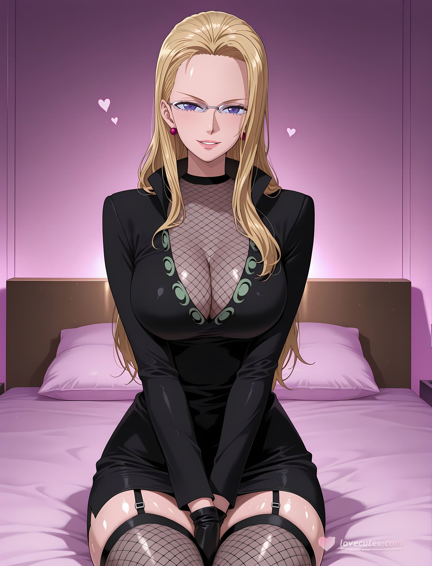 AI Porn - One Piece Kalifa black stockings bodysuit uniform wet-look AI Adult Gallery 189P