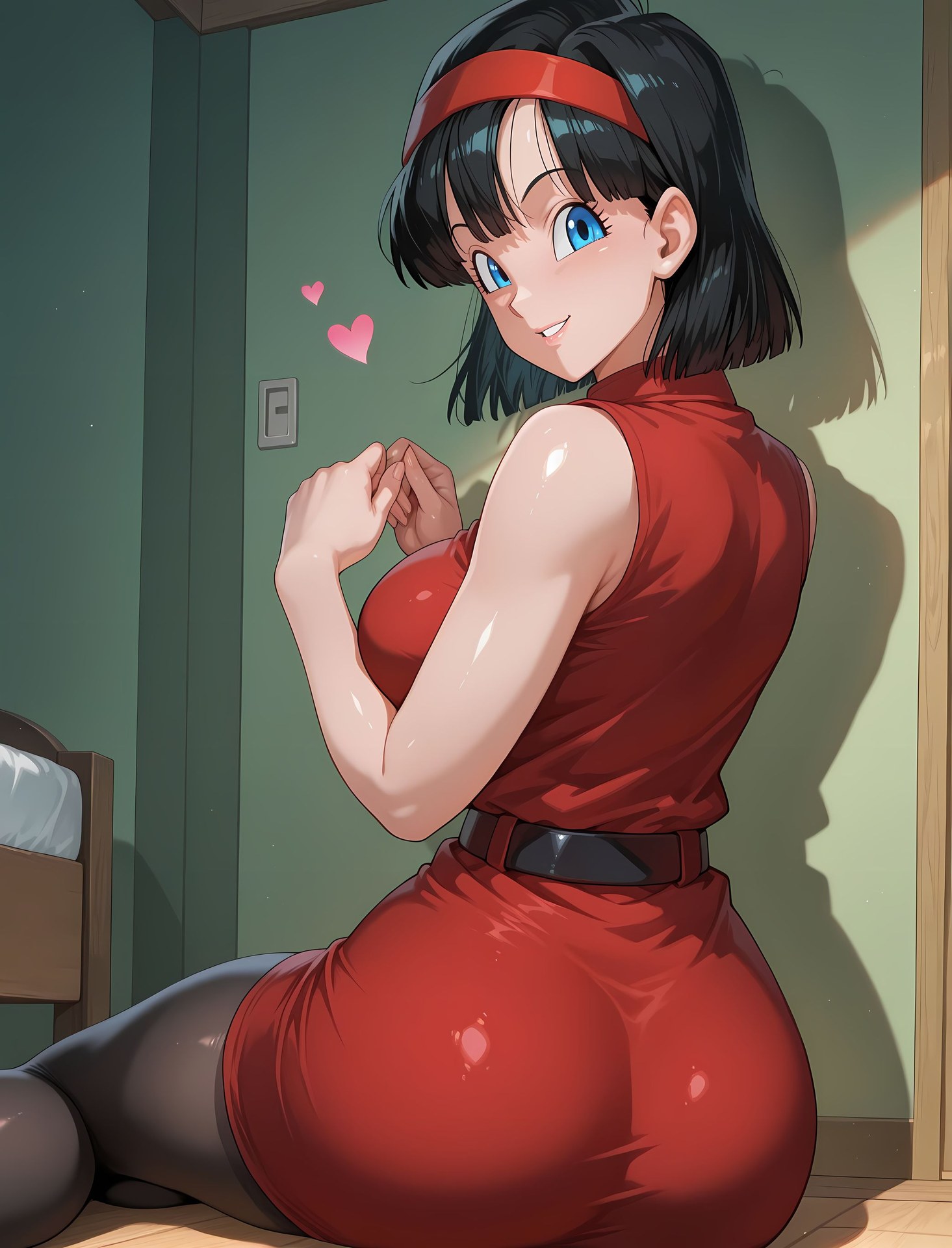 AI Porn - Dragon Ball Videl wet-look explicit nude AI Adult Gallery 184P