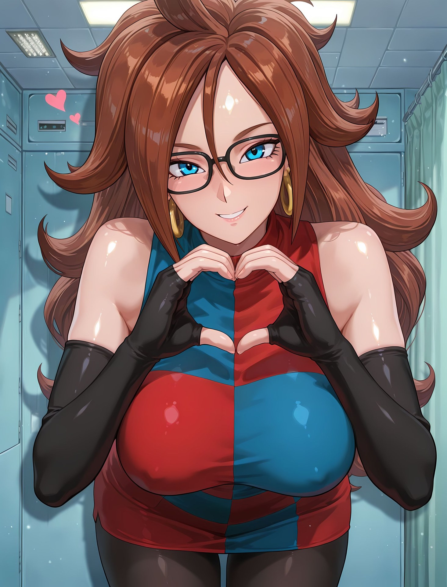 AI Porn - Dragon Ball Android 21 bodysuit wet-look explicit nude AI Adult Gallery 161P