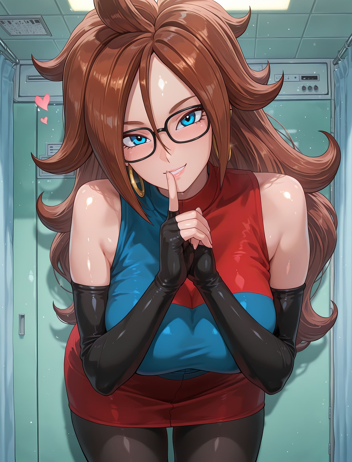 AI Porn - Dragon Ball Android 21 bodysuit wet-look explicit nude AI Adult Gallery 161P