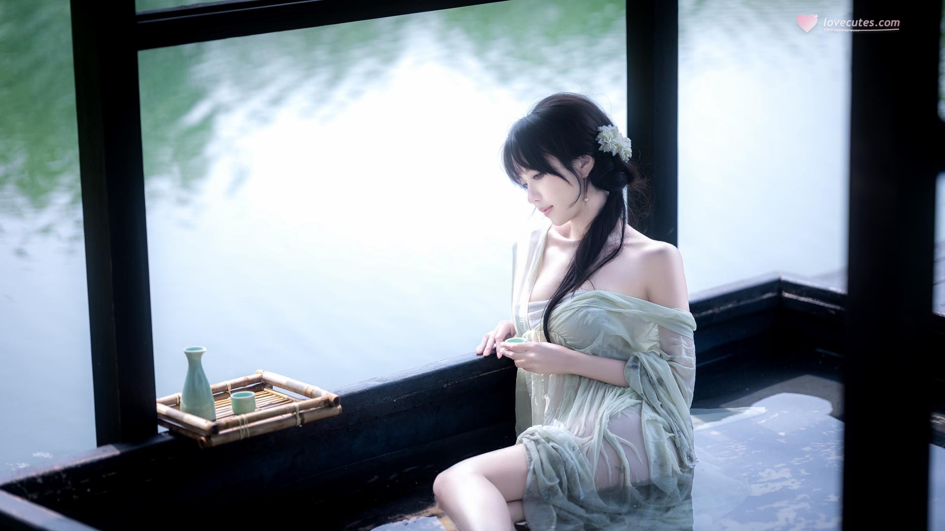 [写真] Shika小鹿鹿 - 江南水色：古风水色湿身美腿写真 65P3V