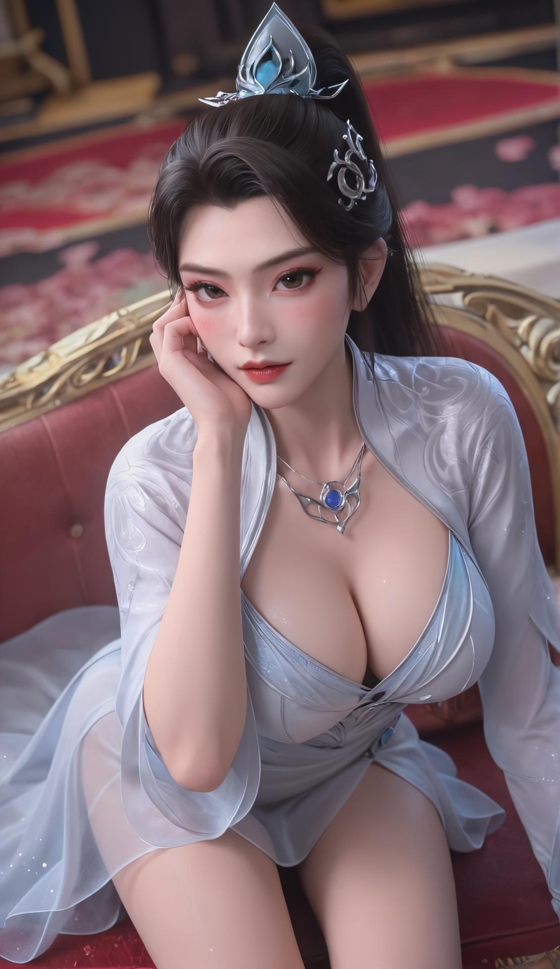 AI Porn - 斗破苍穹 青仙子：白衣古装露穴成人向图集 259P