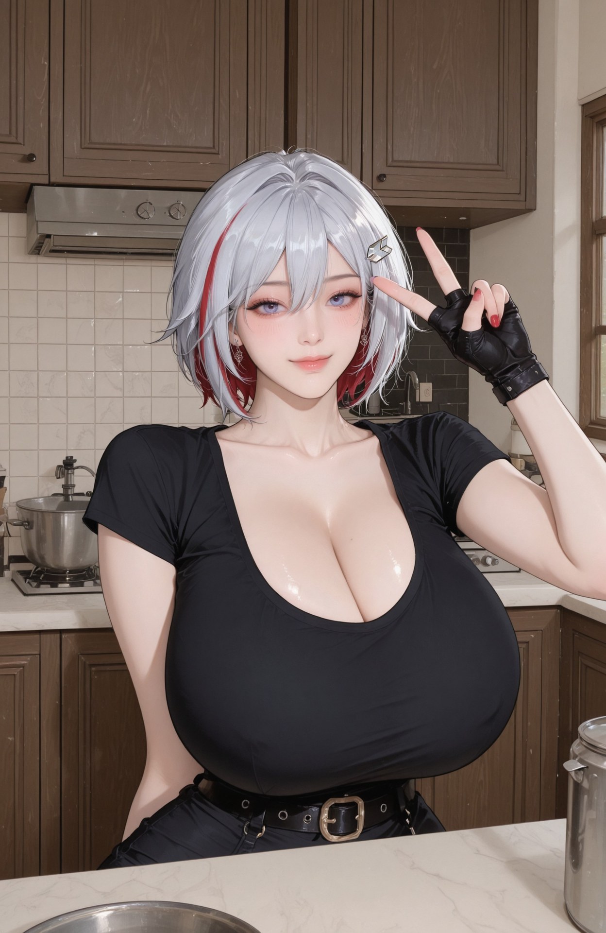 AI Generated Anime Girl - 尼尔机械纪元 2B：紧身衣湿身露穴 99P