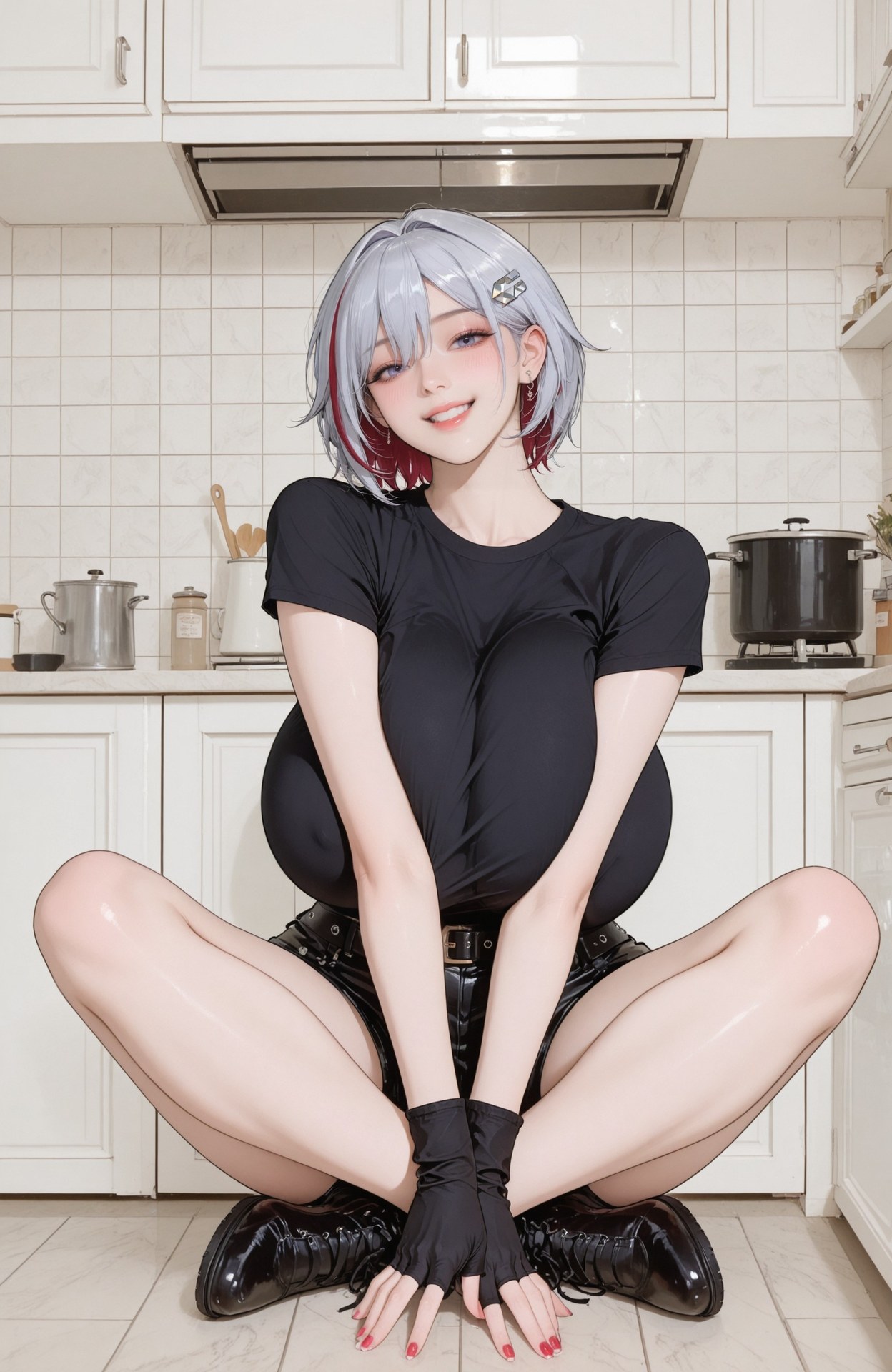 AI Generated Anime Girl - 尼尔机械纪元 2B：紧身衣湿身露穴 99P