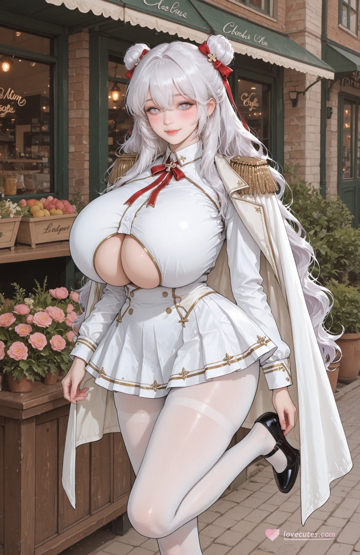 AI Generated Anime Girl - 碧蓝航线 恶毒：制服露穴 101P