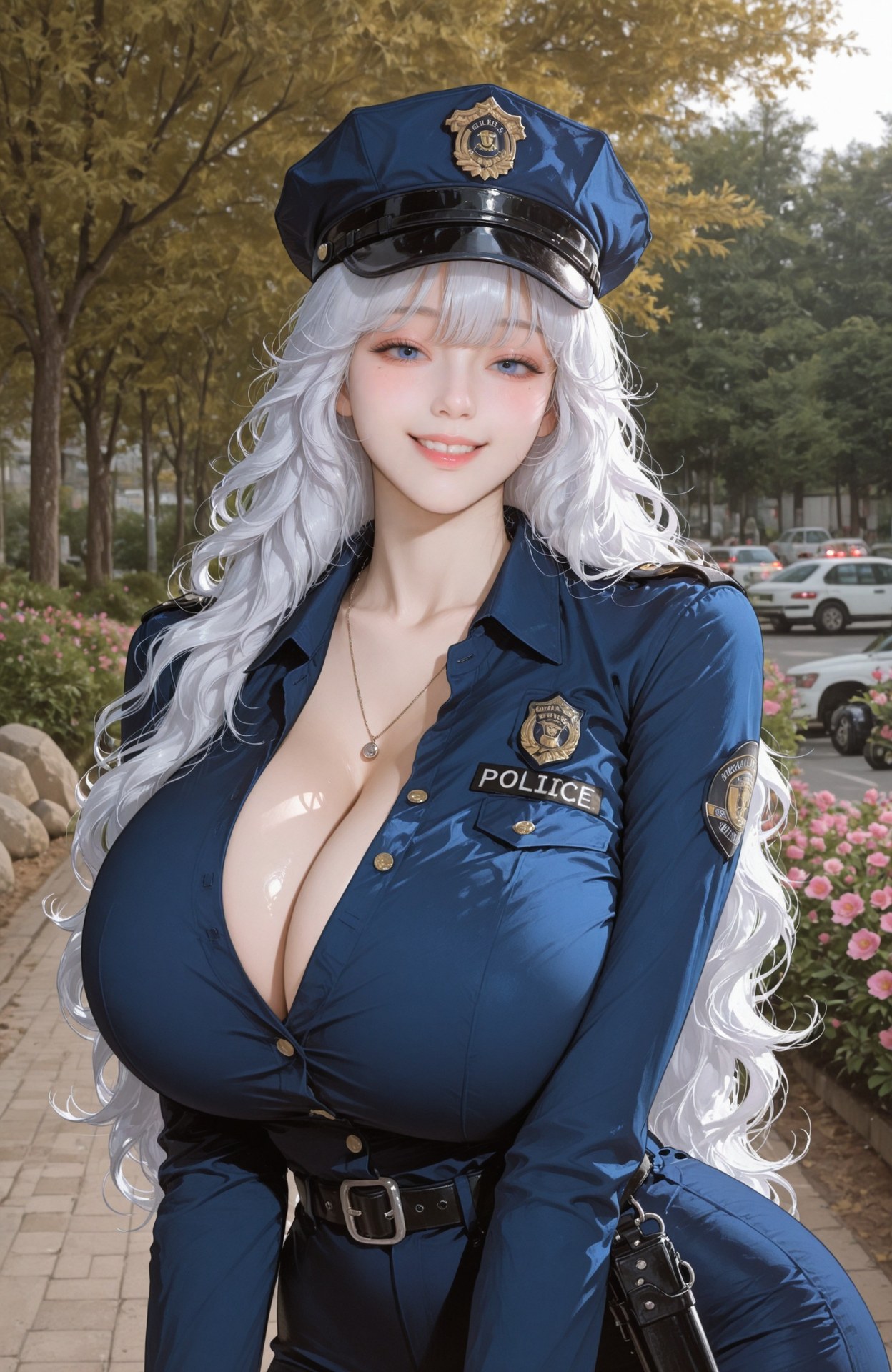 AI Generated Anime Girl - 胜利女神NIKKE 675 poli：紧身衣露穴 101P