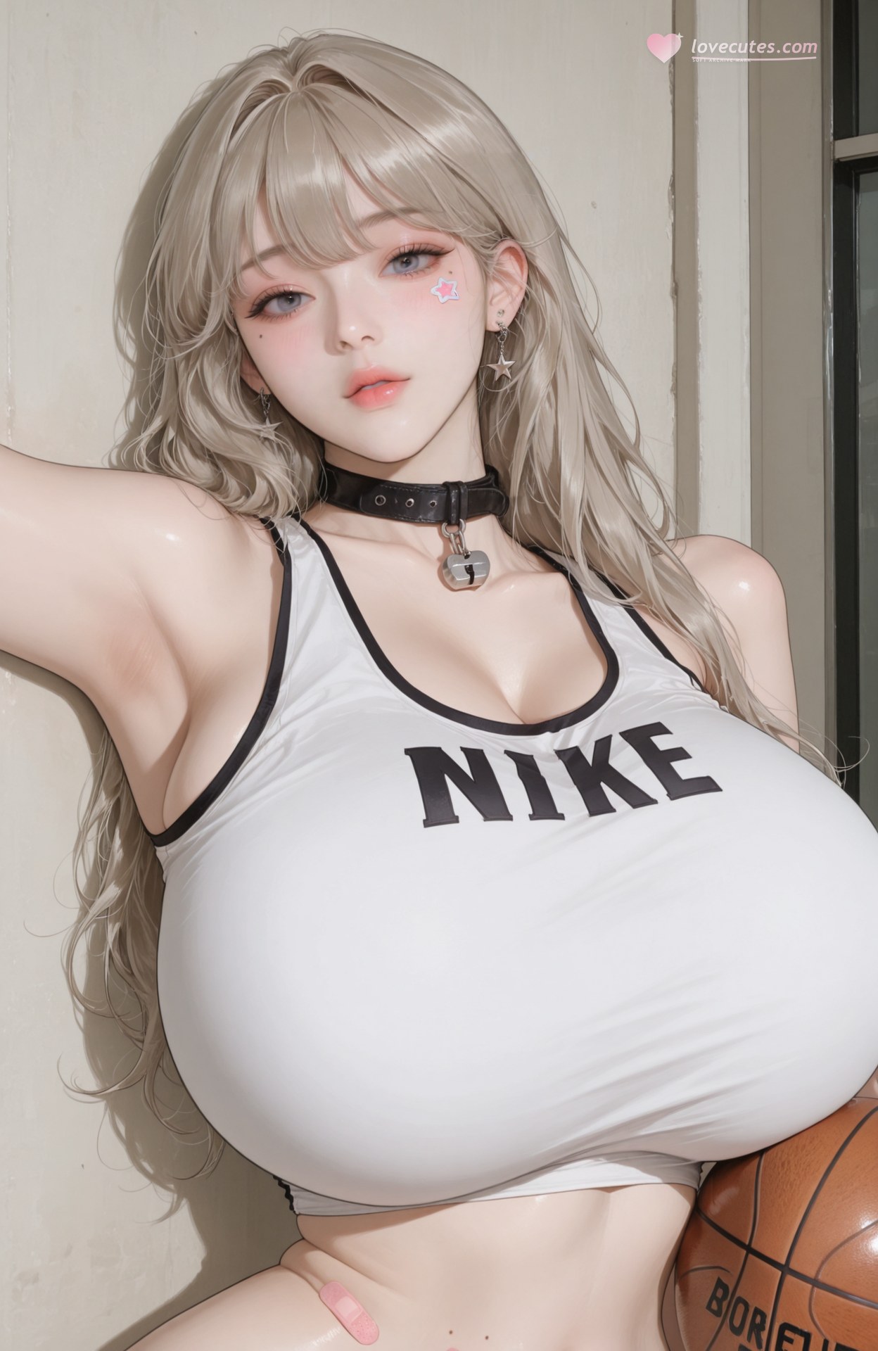 AI Generated Anime Girl - 胜利女神NIKKE Bay：紧身衣学生装湿身露穴 93P