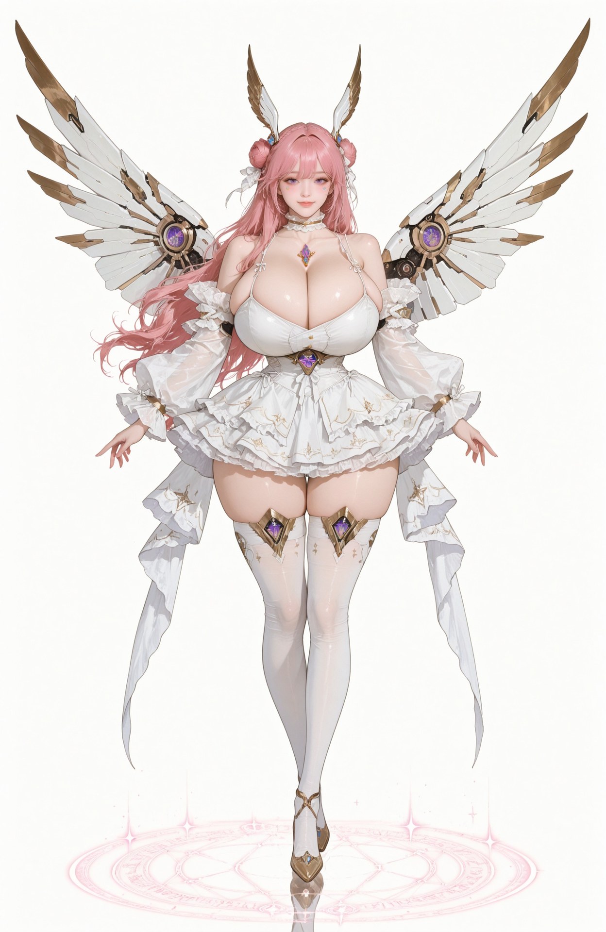 AI Generated Anime Girl - Goddess of Victory NIKKE Dorothy lace lingerie, bodysuit, white stockings, wet-look styling, explicit nude detail AI 이미지 갤러리 96P