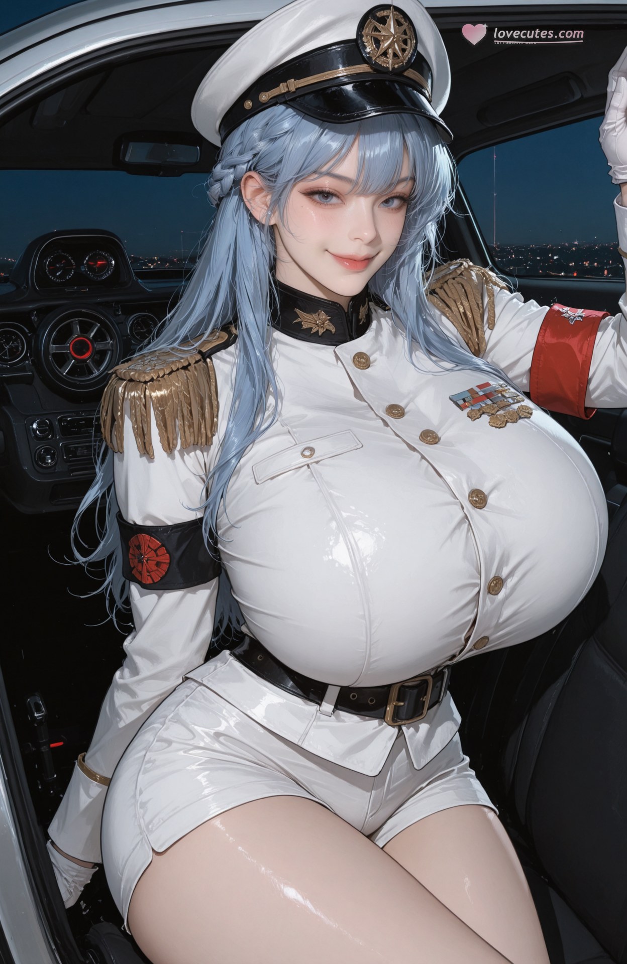 AI Generated Anime Girl - 胜利女神NIKKE Helm：紧身衣制服湿身 90P