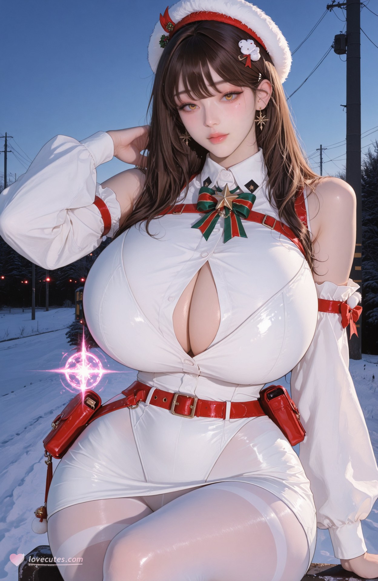 AI Generated Anime Girl - Goddess of Victory NIKKE Emma bộ ảnh AI bodysuit, uniform styling, explicit nude detail 106P