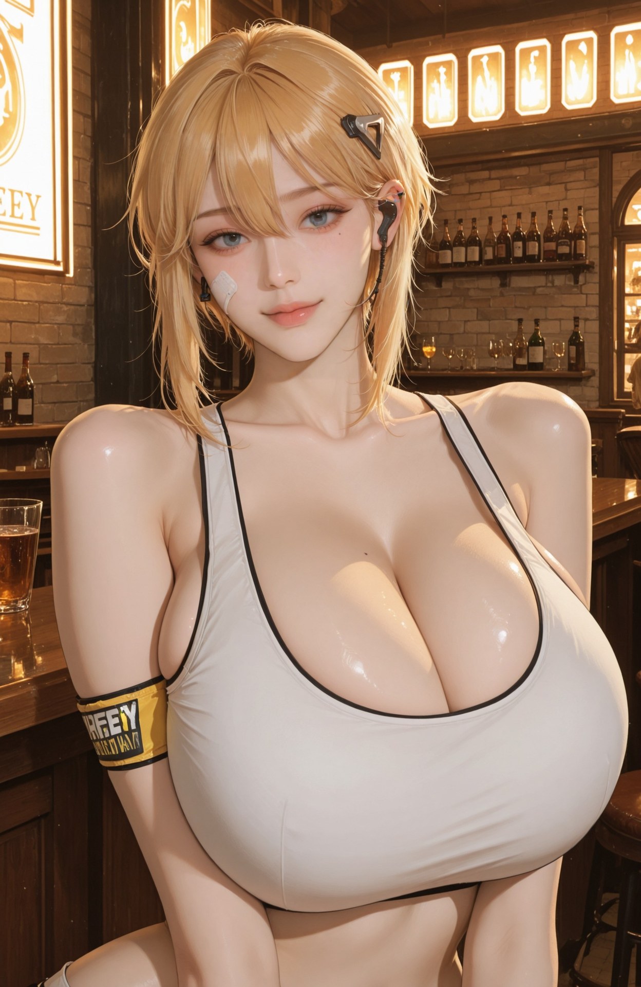 AI Generated Anime Girl - Goddess of Victory NIKKE Maxwell bộ ảnh AI bodysuit, wet-look styling, explicit nude detail 107P