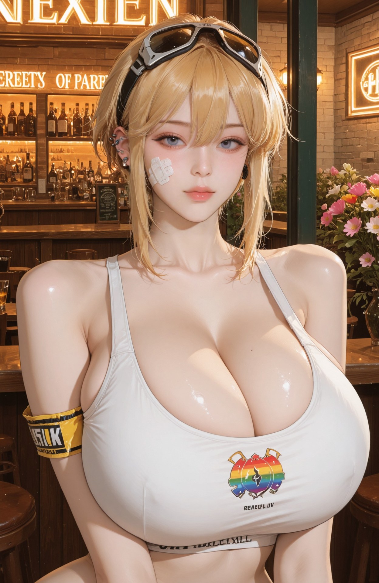 AI Generated Anime Girl - Goddess of Victory NIKKE Maxwell bộ ảnh AI bodysuit, wet-look styling, explicit nude detail 107P