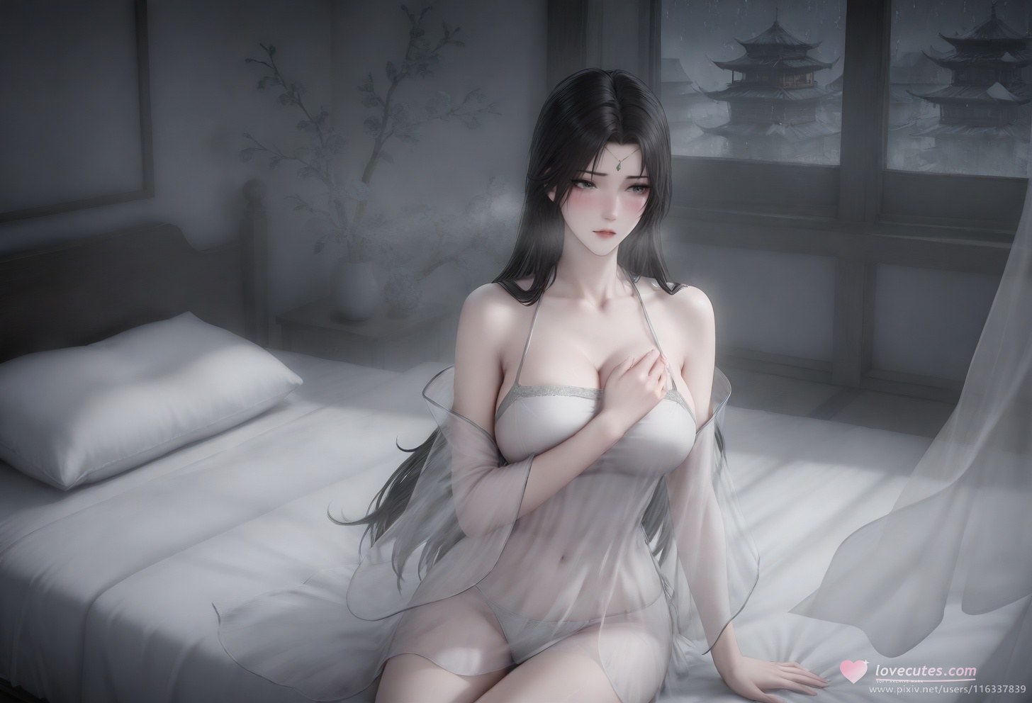 AI Porn - Pei ชุดขาวโบราณ ฉากเรื่องราวผู้ใหญ่ ชุดขาวโบราณ ฉากในห้อง และรายละเอียดผู้ใหญ่ แกลเลอรี AI 102P