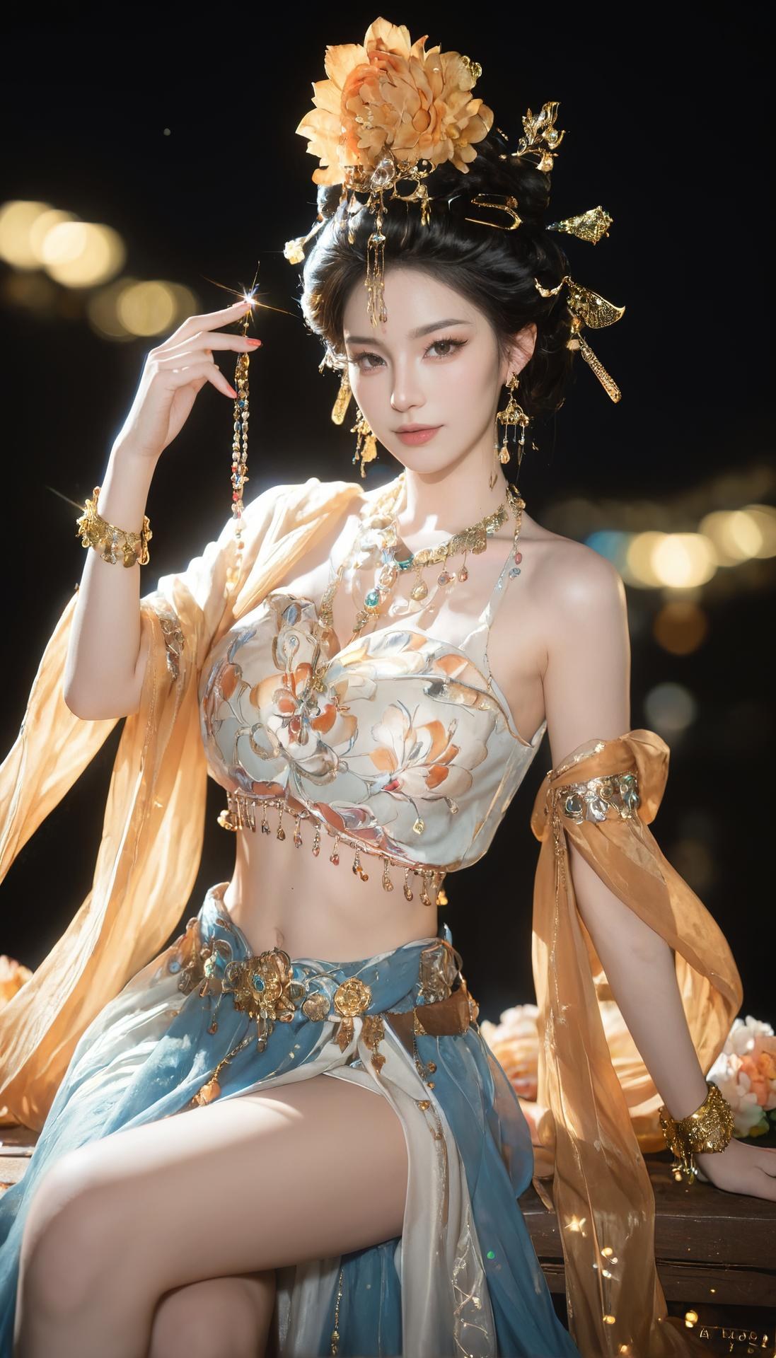 AI Porn - 연운 취화음 금장 고전의상 노출 누드 금장 고전의상, 침실 포즈, 노출 누드 AI 이미지 갤러리 284P