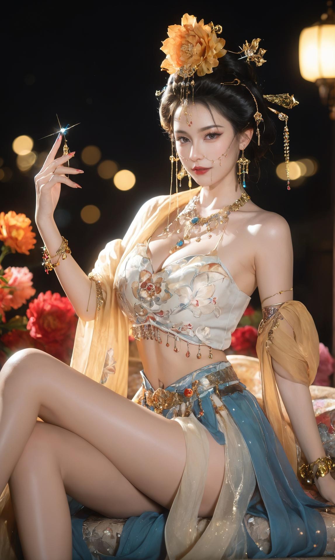 AI Porn - 연운 취화음 금장 고전의상 노출 누드 금장 고전의상, 침실 포즈, 노출 누드 AI 이미지 갤러리 284P