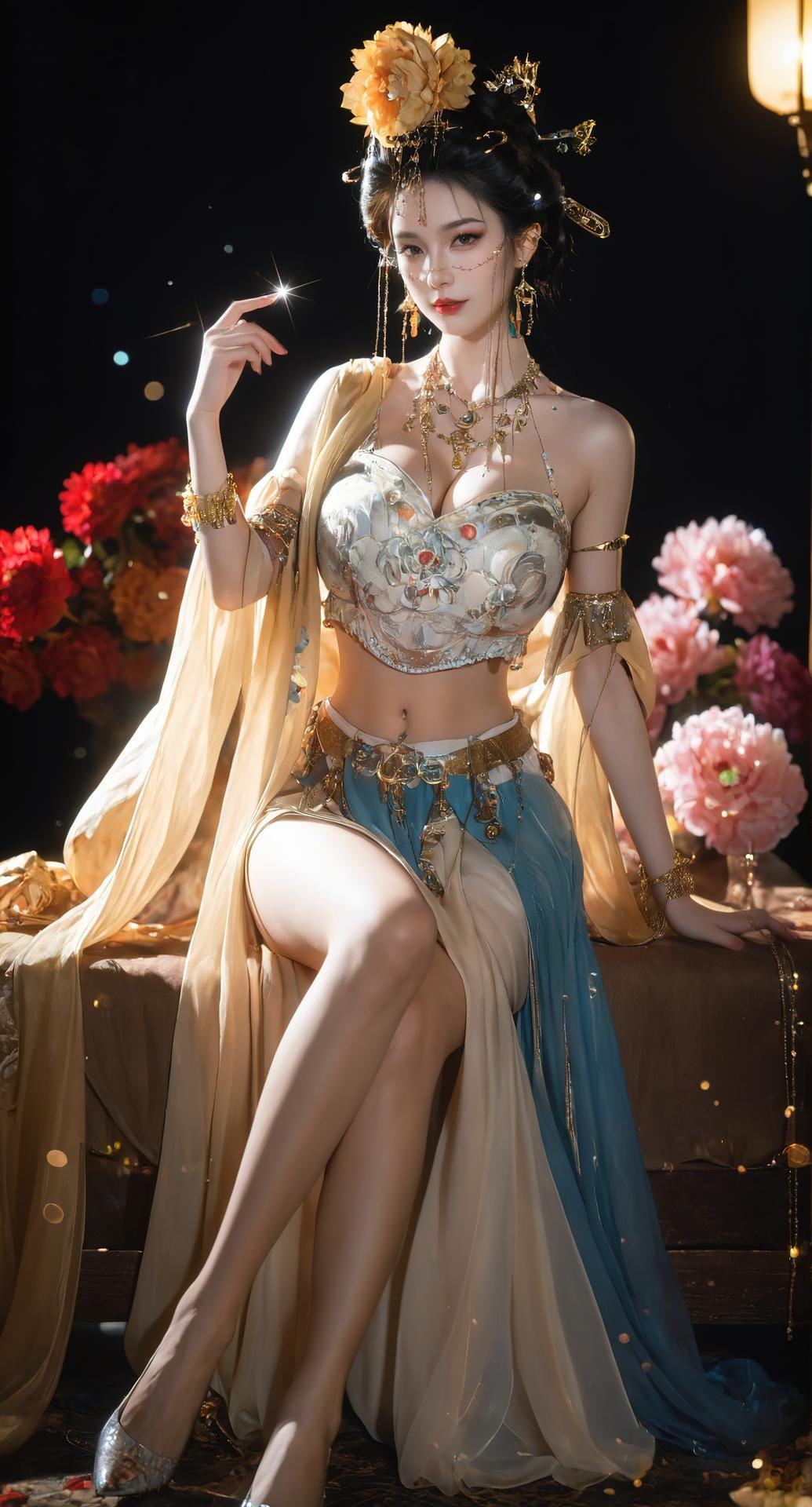 AI Porn - 연운 취화음 금장 고전의상 노출 누드 금장 고전의상, 침실 포즈, 노출 누드 AI 이미지 갤러리 284P