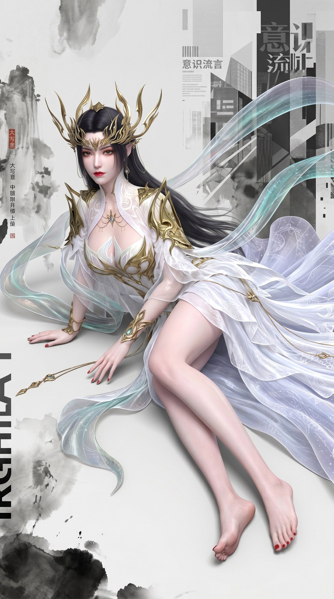 AI Porn - 斗破苍穹 美杜莎：古风角色寫真長髮AI成人向圖集 60P