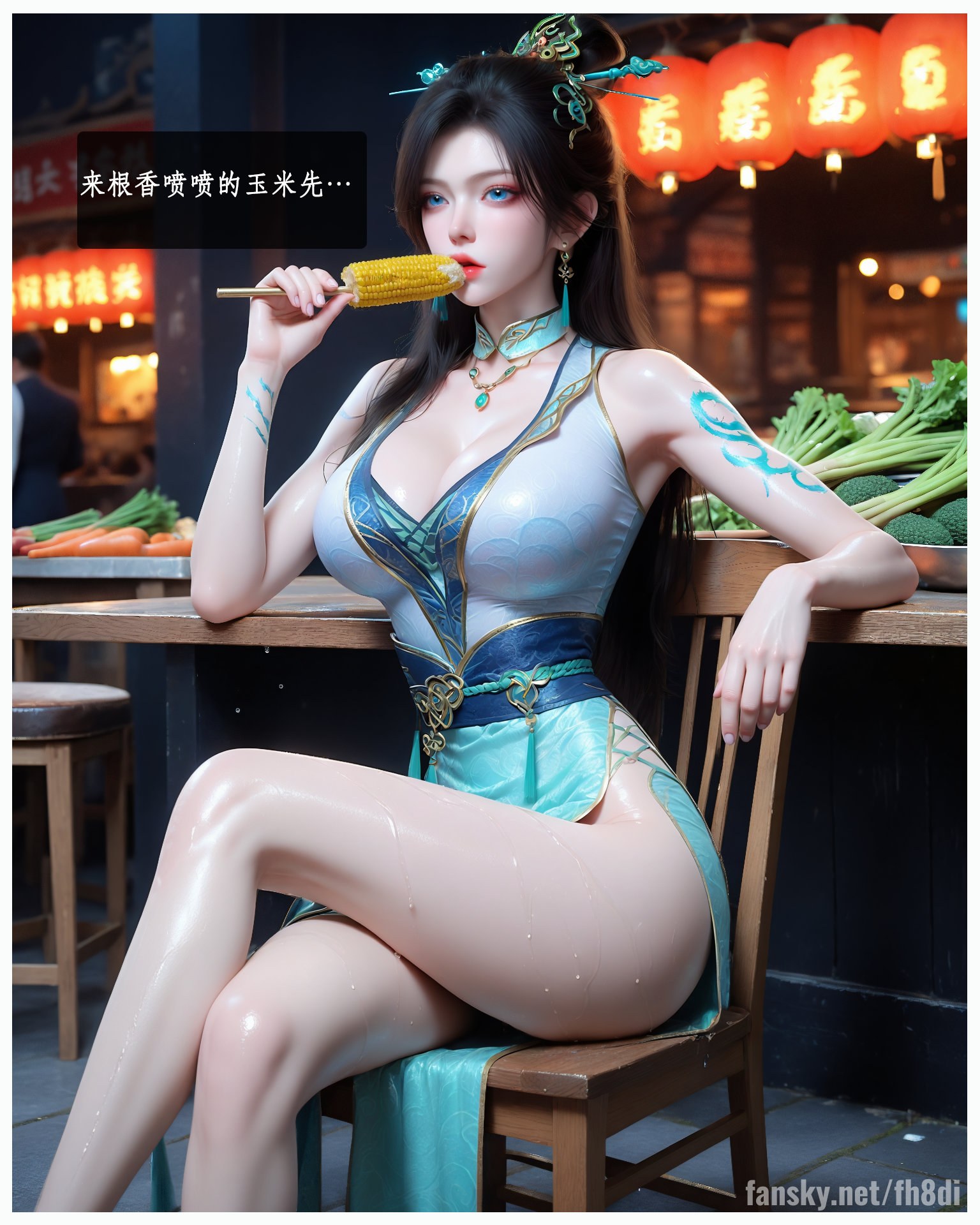 AI Porn - 斗破苍穹 青鳞：古风角色寫真長髮AI成人向圖集 159P