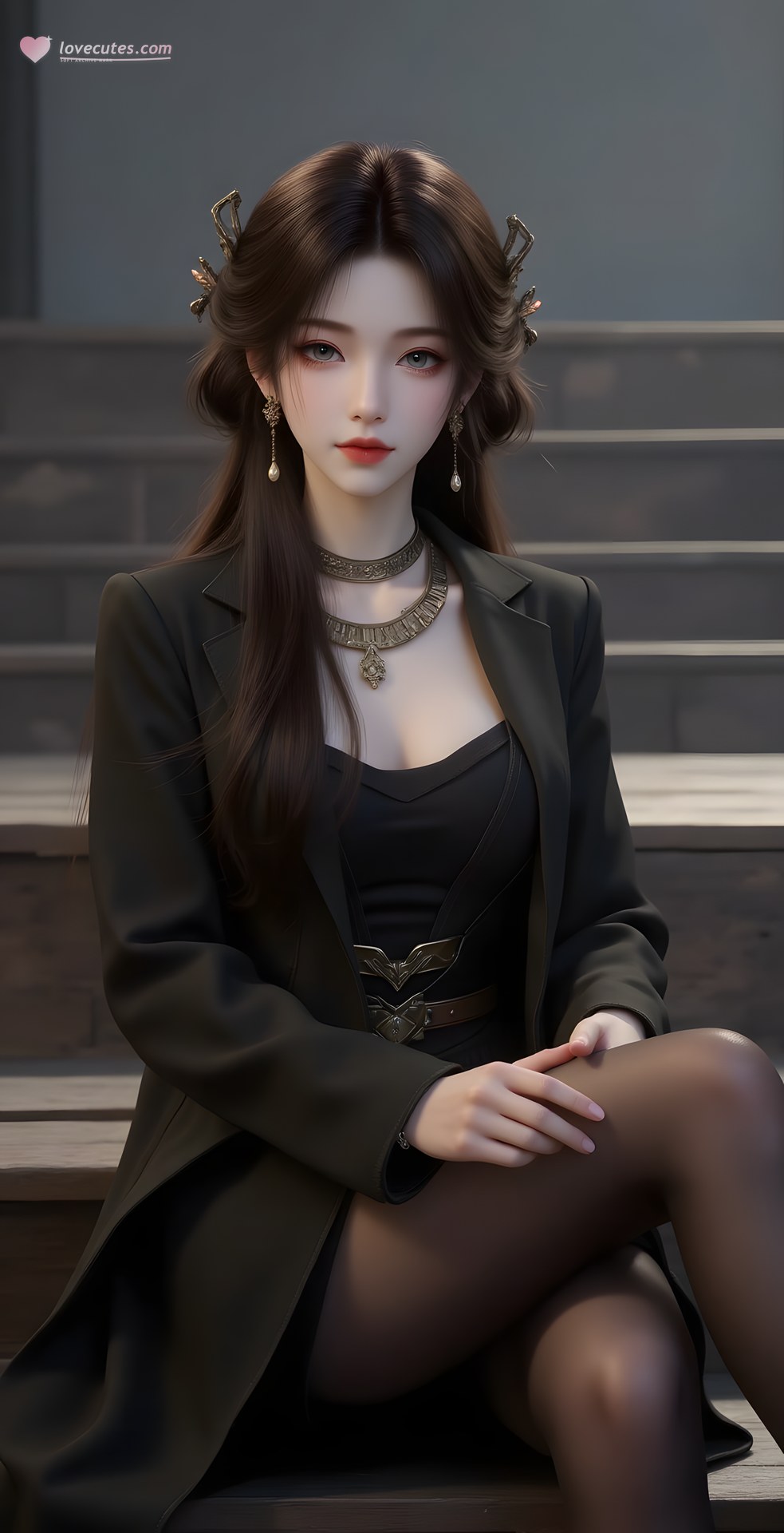 AI Porn - 梅凝：古风角色寫真長髮AI成人向圖集 80P