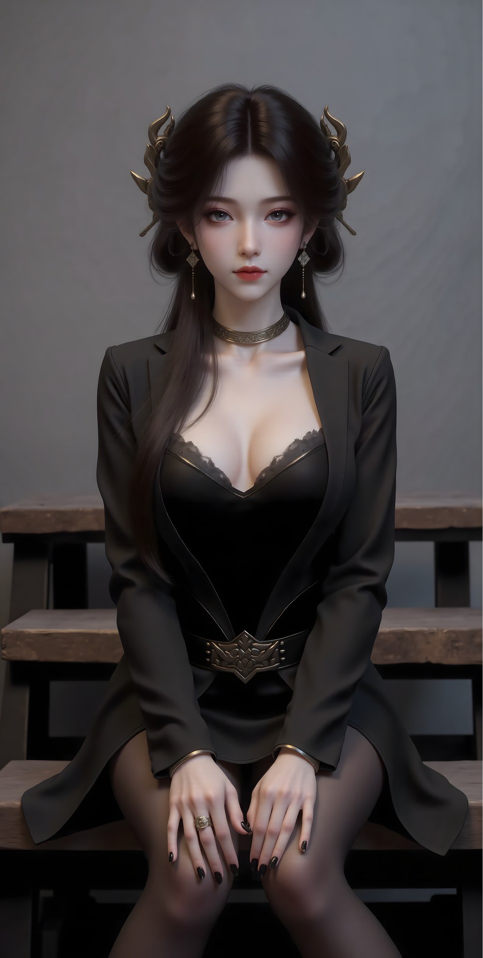 AI Porn - 梅凝：古风角色寫真長髮AI成人向圖集 80P