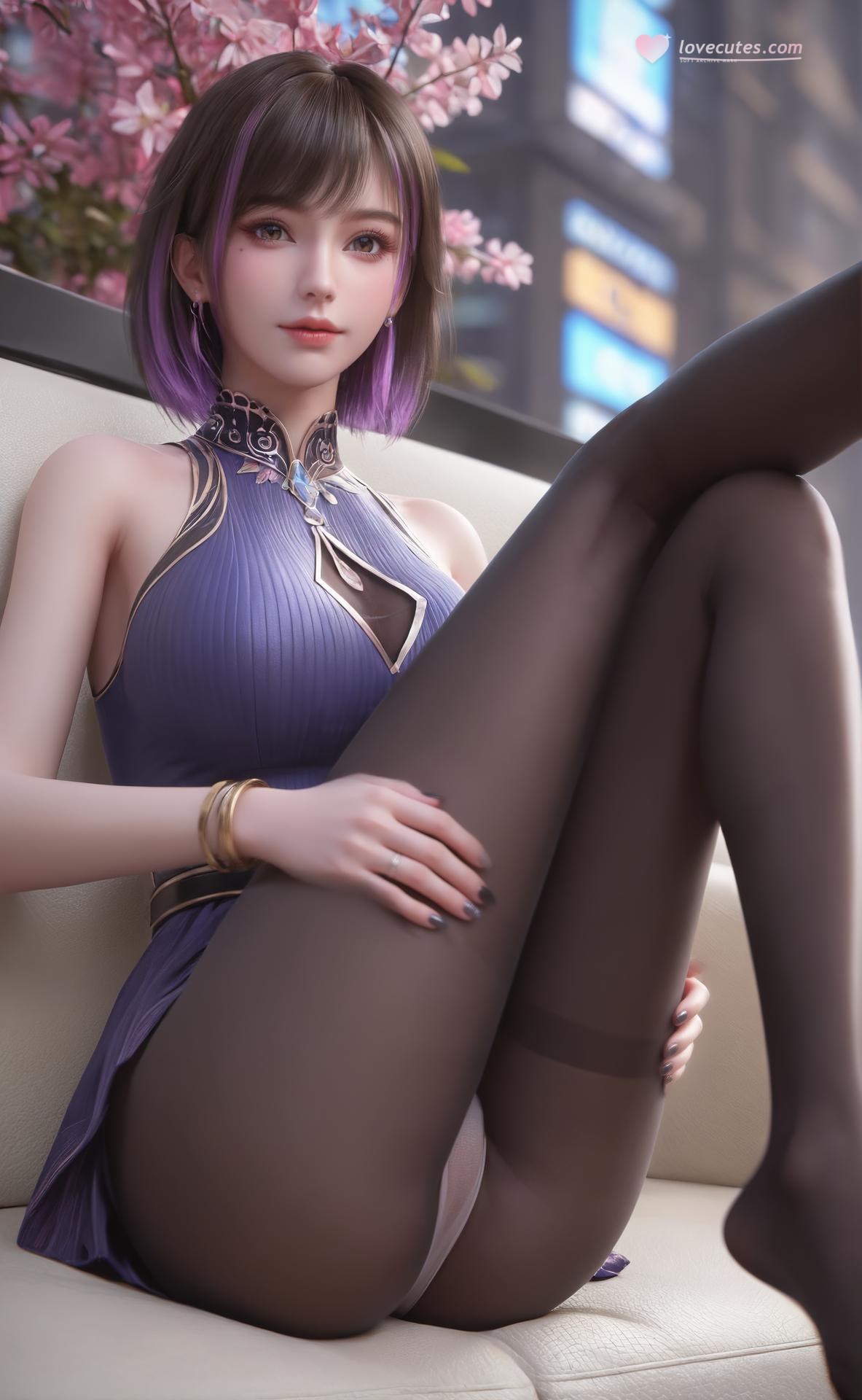 AI Porn - 深空彼岸 吴茵：长发角色写真美胸AI成人向图集 306P