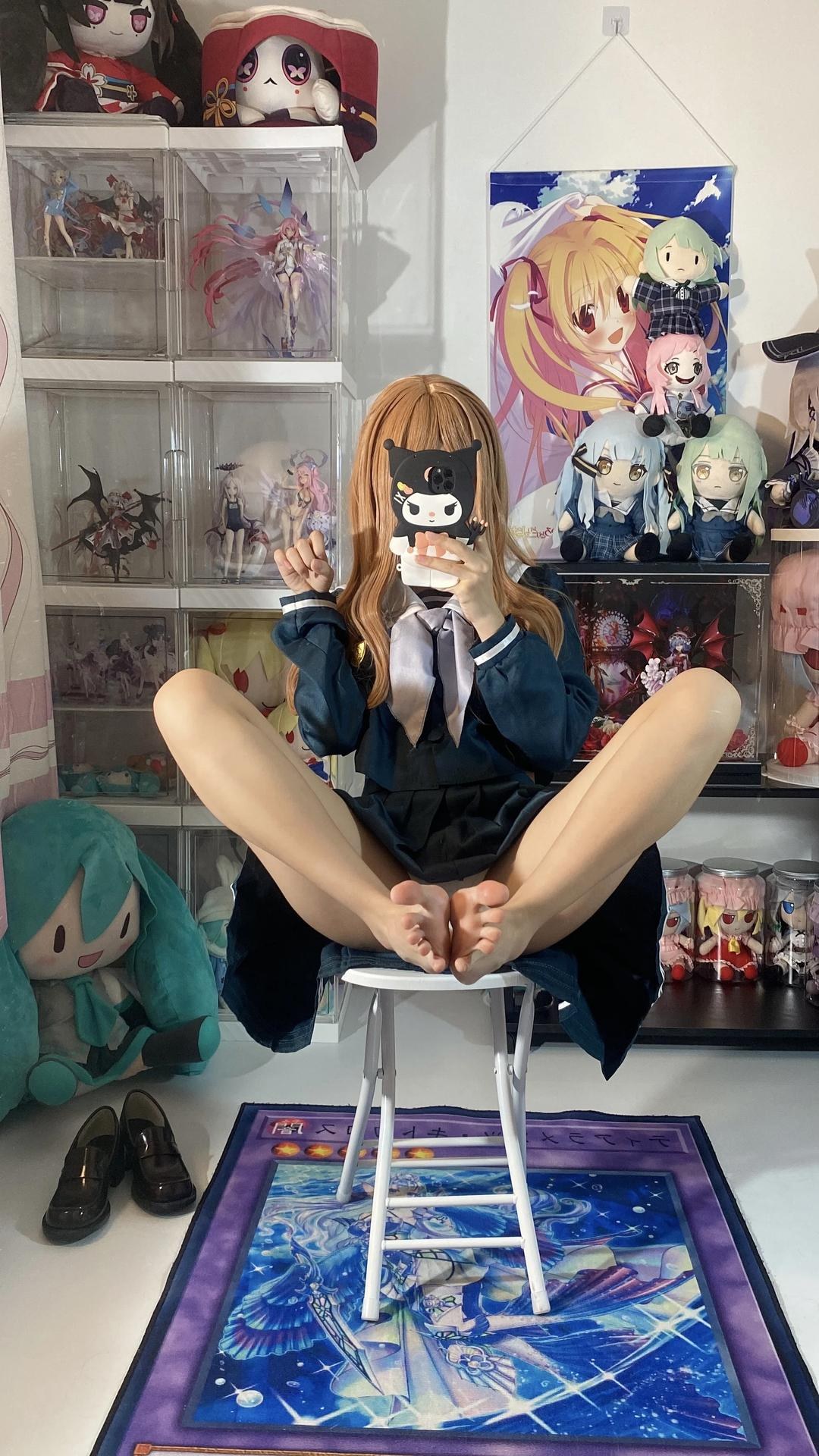 [cosplay] 白栎Shirly - BanG Dream! 长崎素世：校服美腿足部角色还原 88P15V