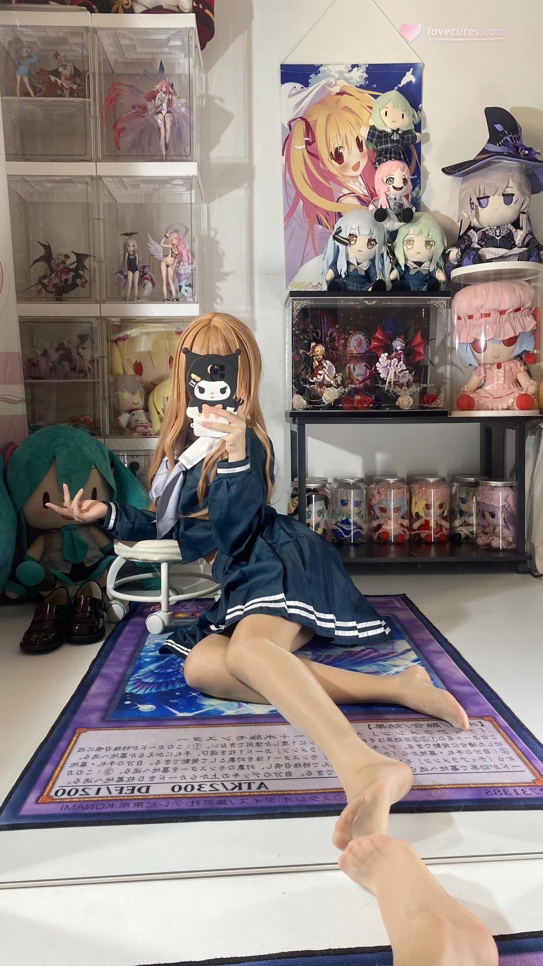 [cosplay] 白栎Shirly - BanG Dream! 长崎素世：校服美腿足部角色还原 88P15V