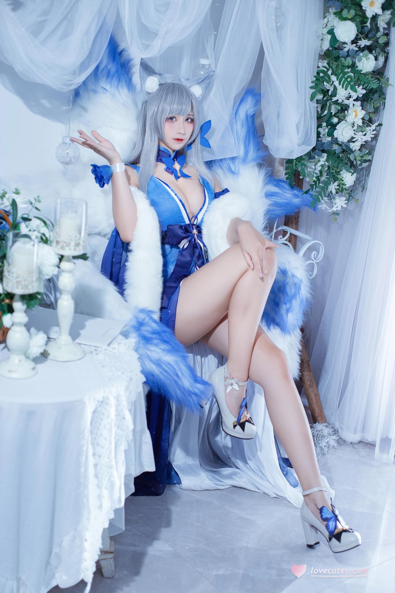 [cosplay] 九曲Jean - 碧蓝航线 信浓礼服：碧蓝航线 信浓礼服角色还原美腿大尺度 8P