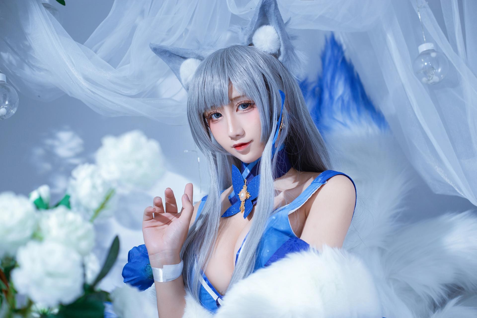 [cosplay] 九曲Jean - 碧蓝航线 信浓礼服：碧蓝航线 信浓礼服角色还原美腿大尺度 8P