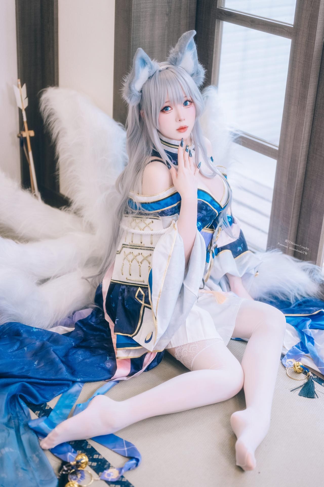 [cosplay] 霜月shimo - Azurlane Shinano N+U：Azurlane Shinano N+U角色还原美腿大尺度 24P